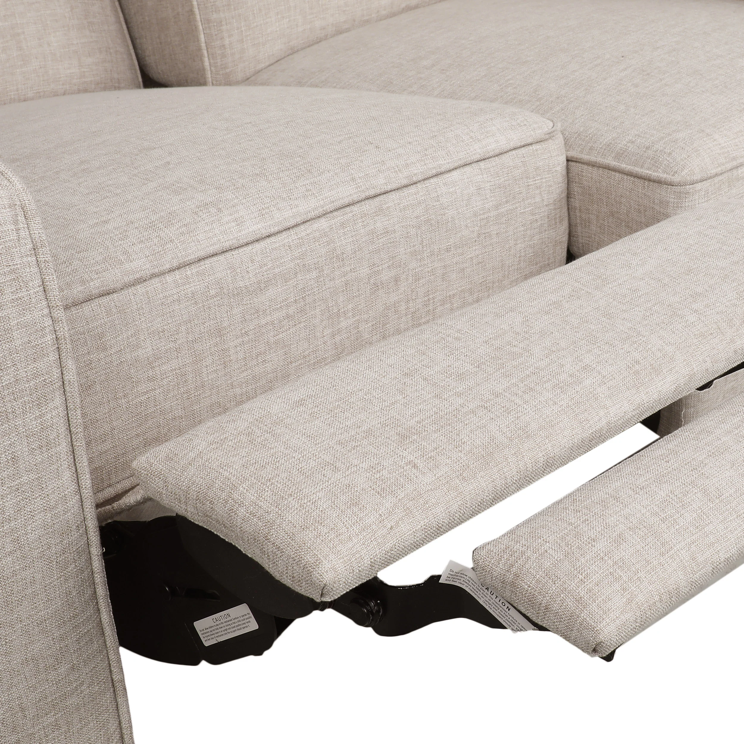 Manville Contemporary Tufted Loveseat Pushback Recliner - furnishings
