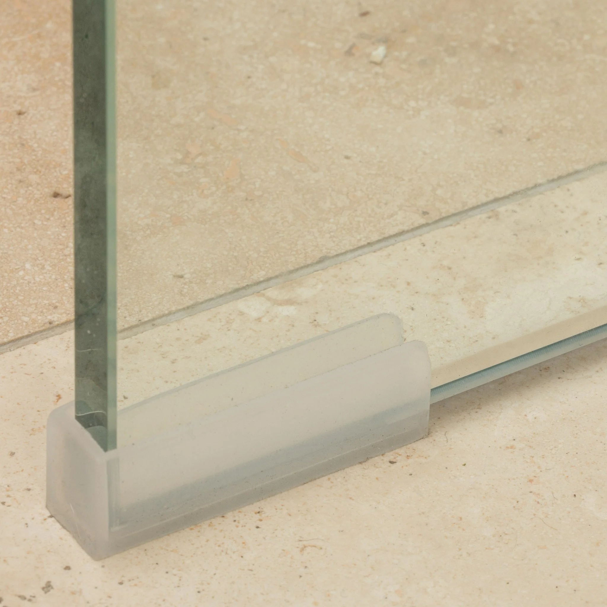 Modern Rectangular Clear 12mm Tempered Glass Console Table - furnishings