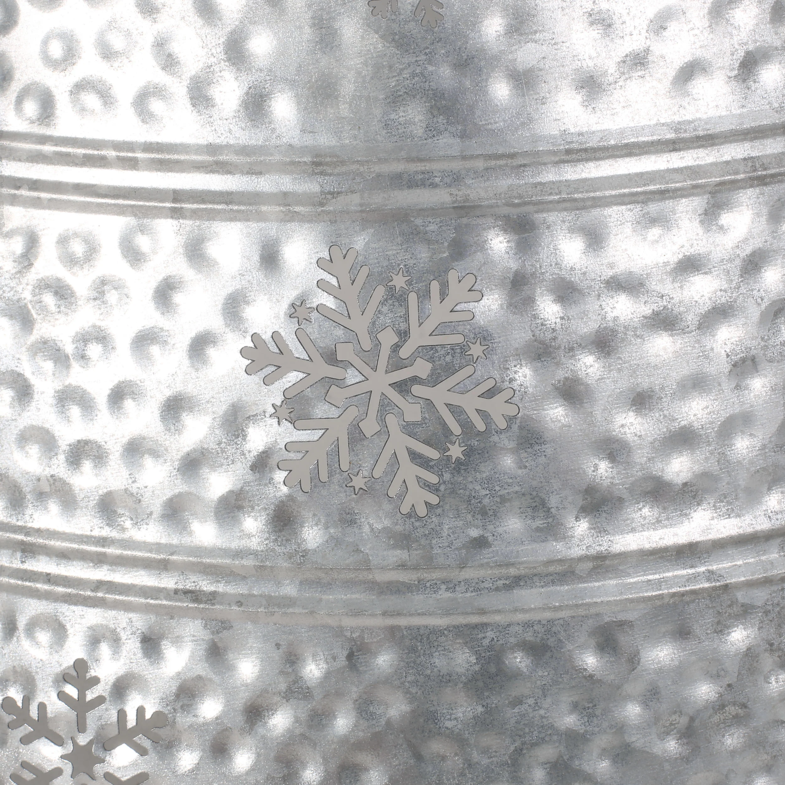 Clough Metal Christmas Tree Collar, Silver - furnishings