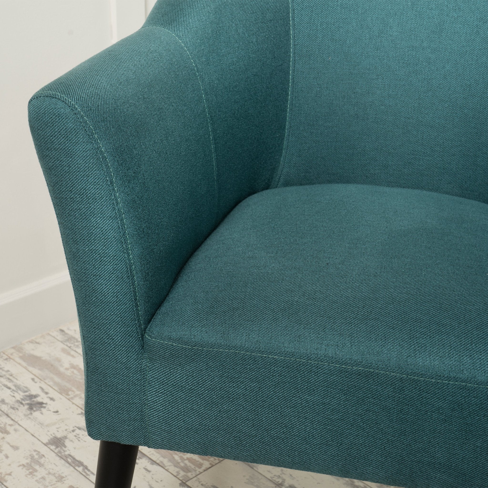 Charmaine Mid-Century Modern Low Back Fabric Accent Chair with Tapered Legs - furnishings