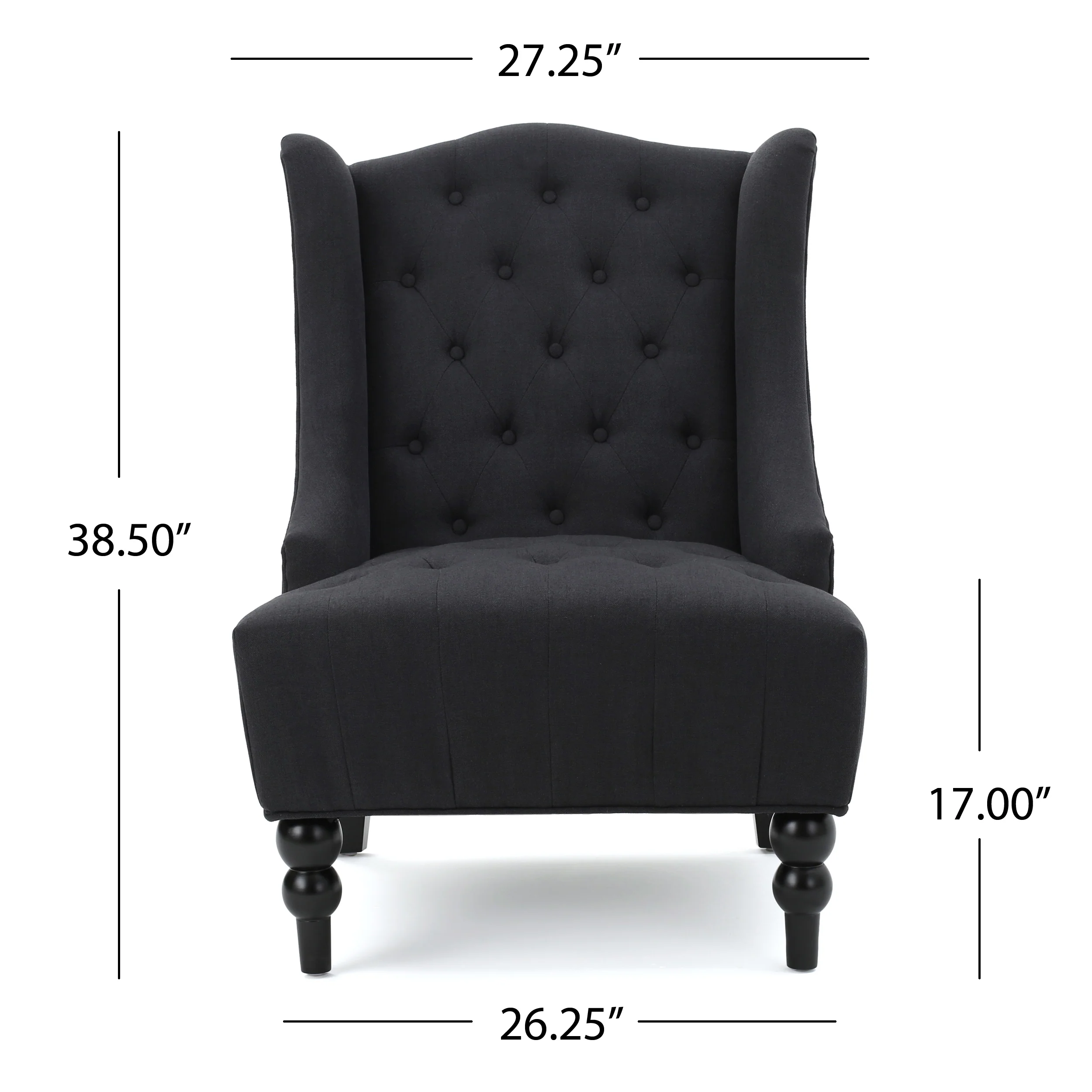 Clarice Fabric High Back Wingback  Accent Chair - furnishings