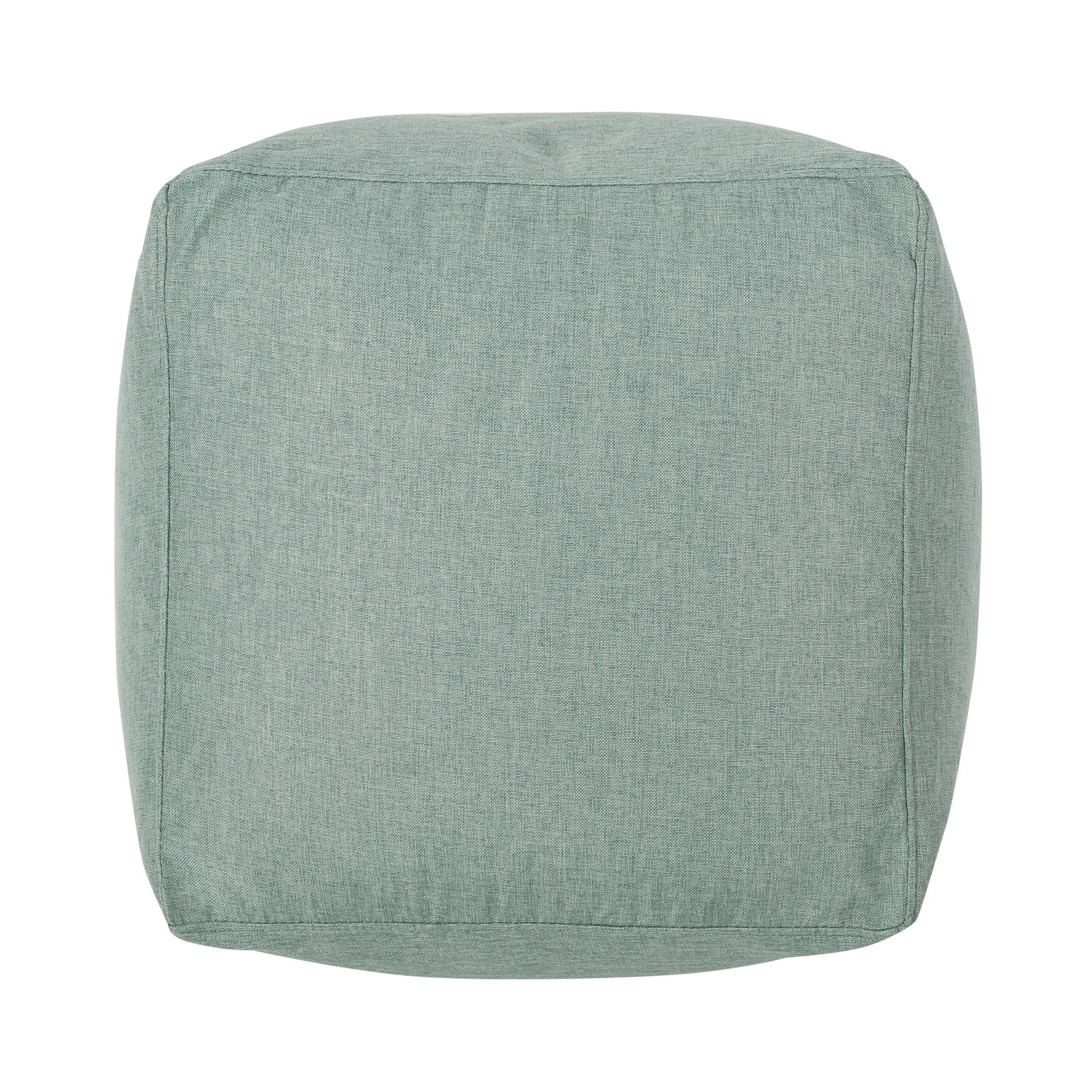 Punjab Tattnall Contemporary Two Tone Fabric Cube Pouf - furnishings