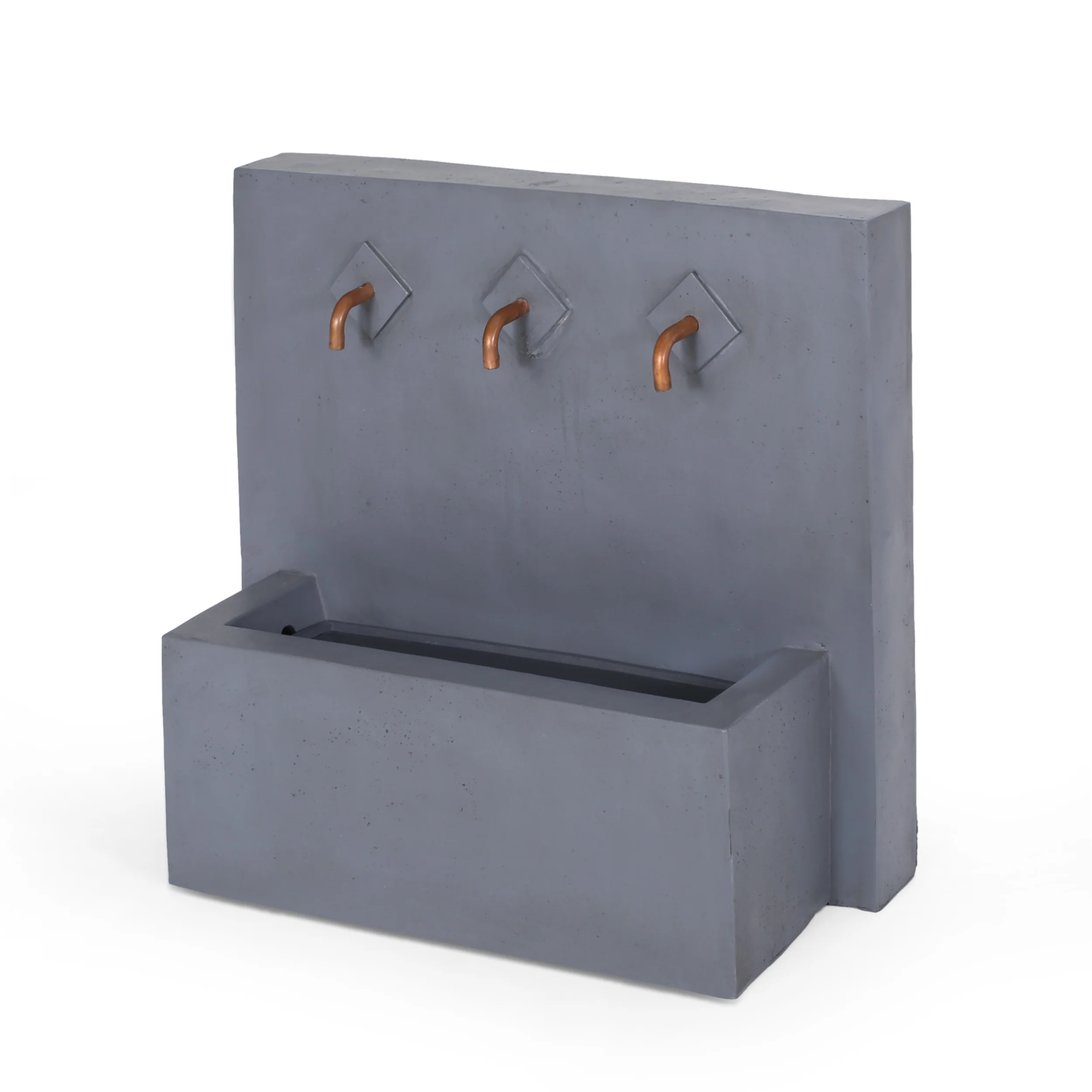 Fraser Outdoor 3 Spout Fountain, Light Gray - furnishings
