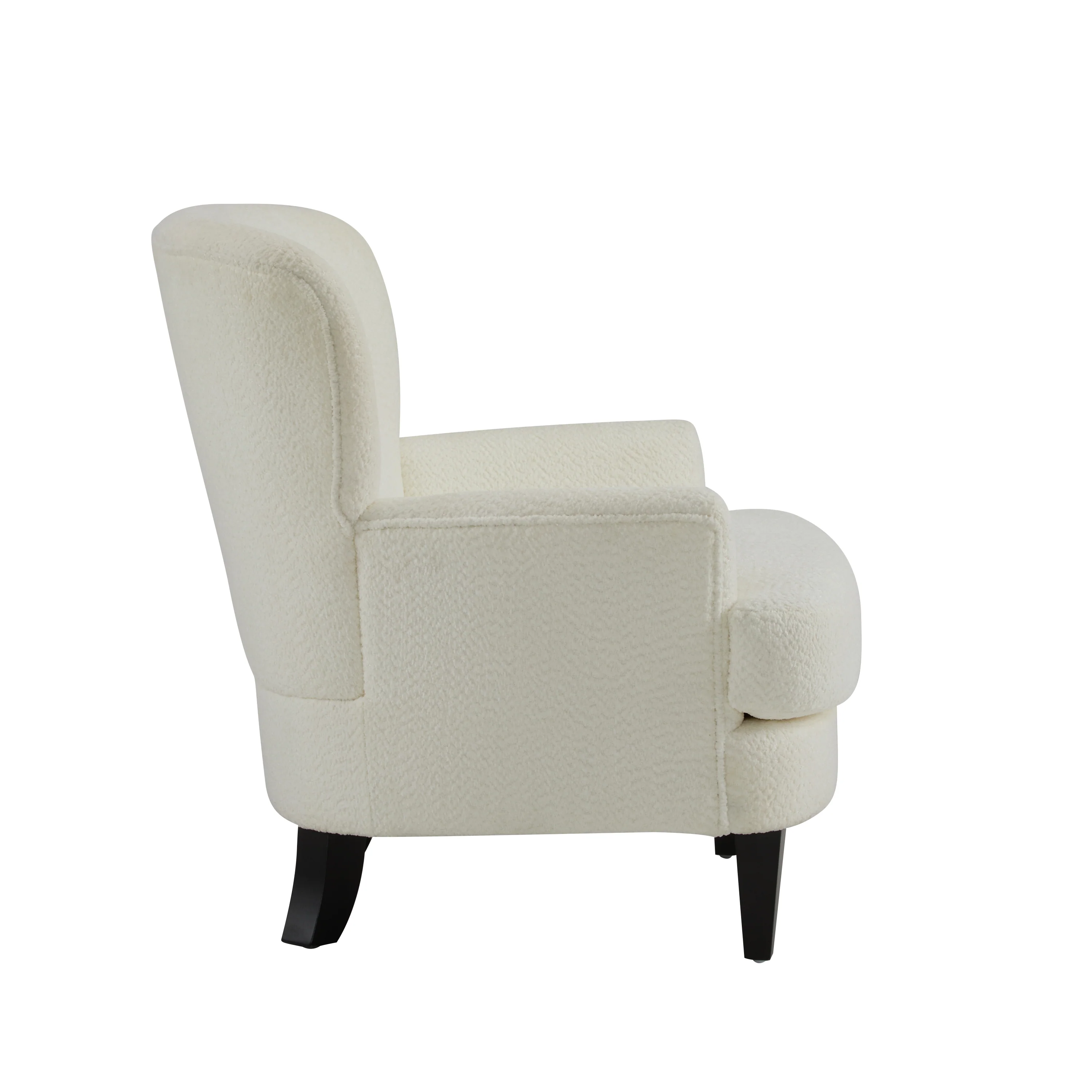 Calla Modern Birch Upholstered Club Chair, Off-White - furnishings
