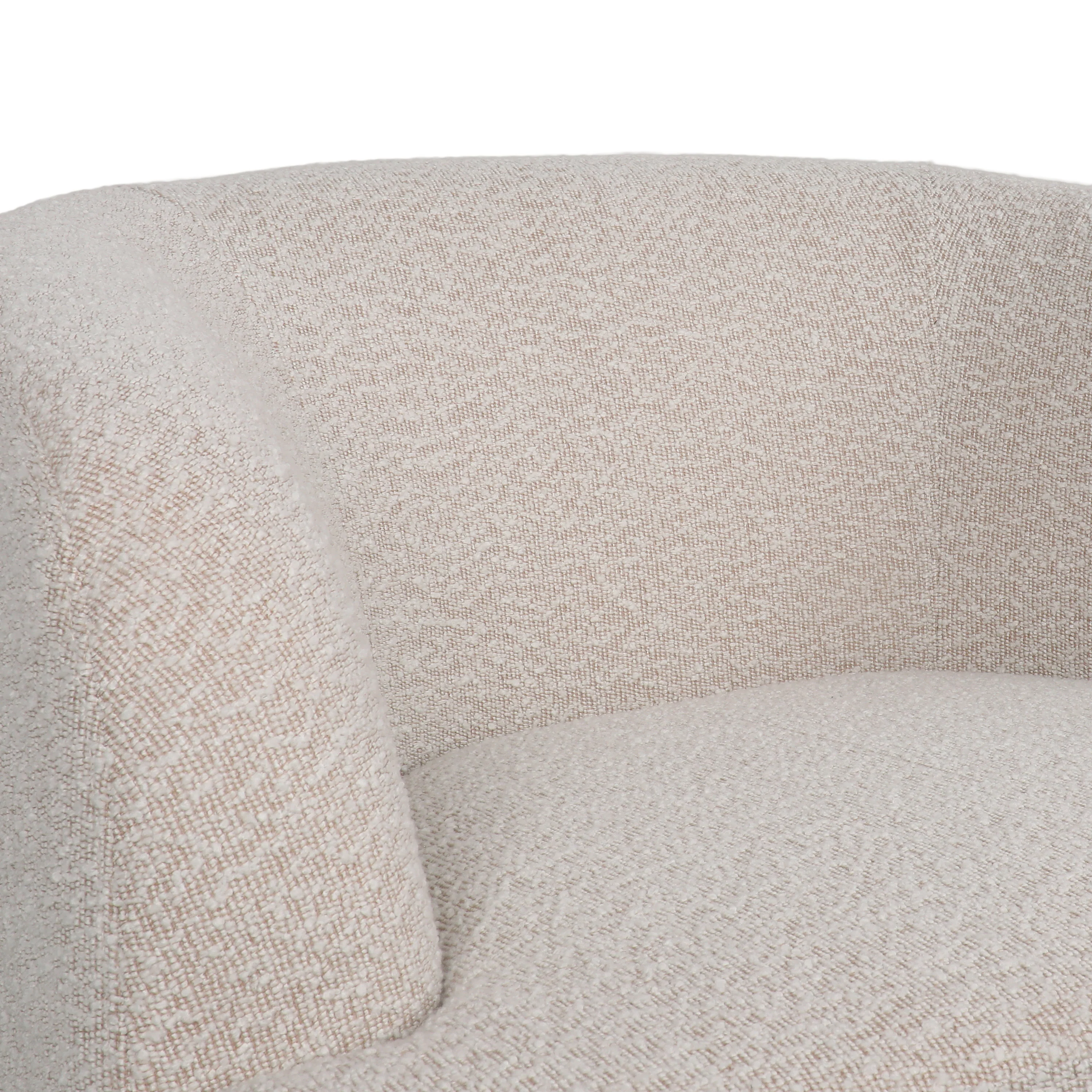 Sydmor Contemporary Boucle Upholstered Swivel Club Chair - furnishings