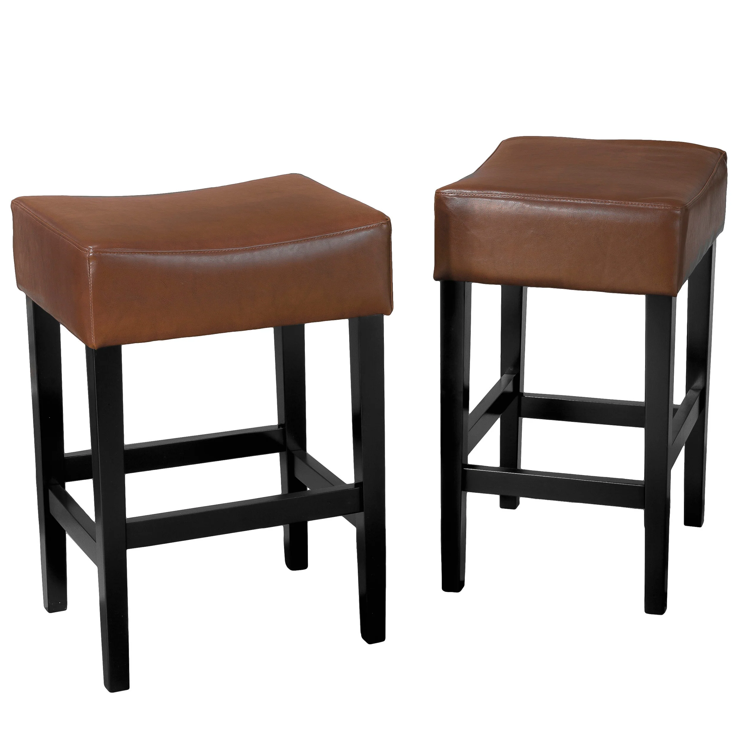 Duff 26-Inch Backless Leather Counter Stools (Set of 2) - furnishings