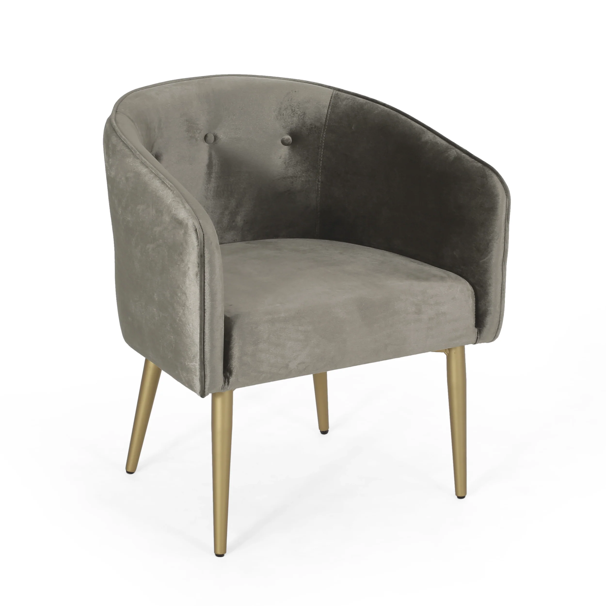 Malinta Modern Glam Tufted Velvet Dining Chair - furnishings