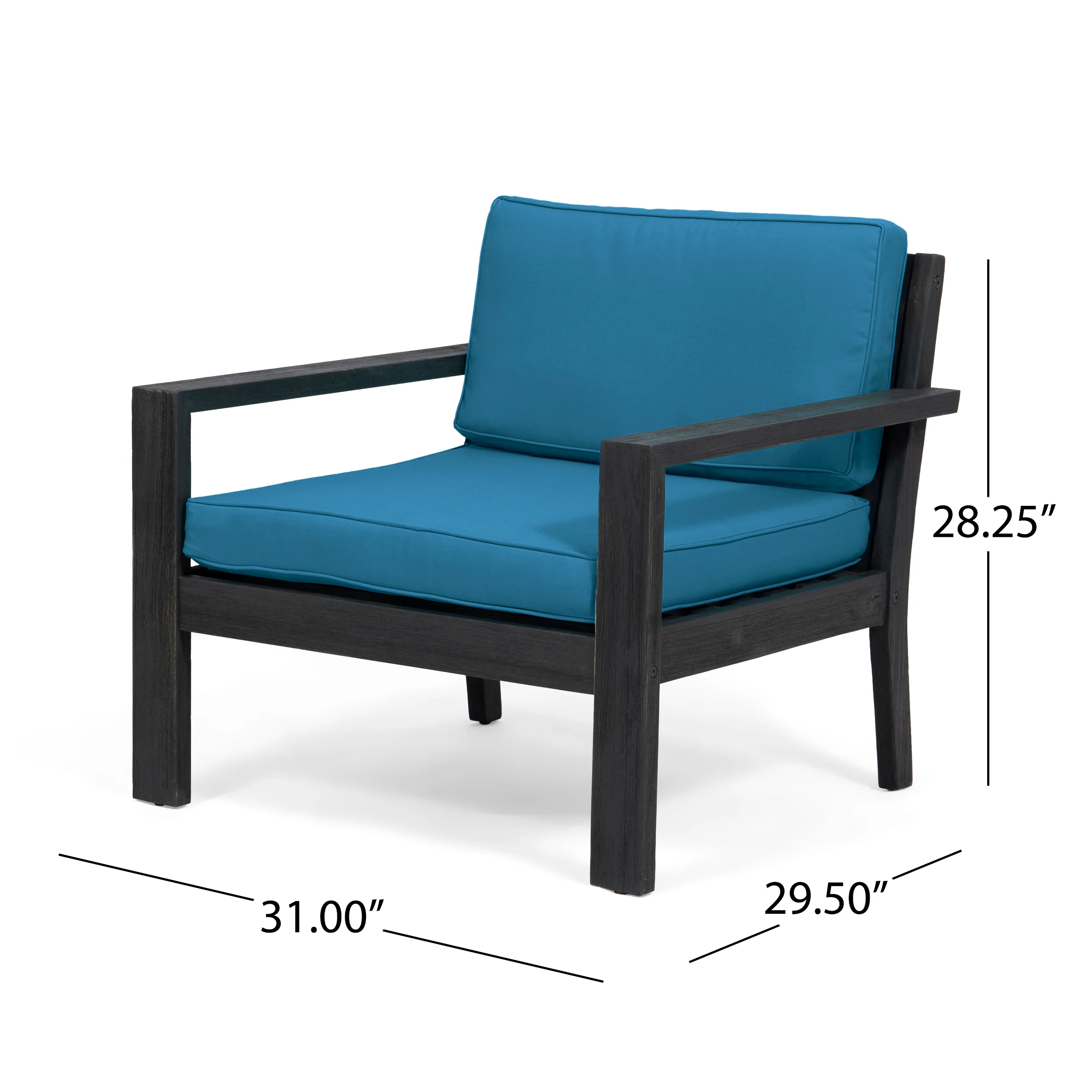 Joanne Outdoor 4 Seater Acacia Wood Chat Set with Cushions - furnishings