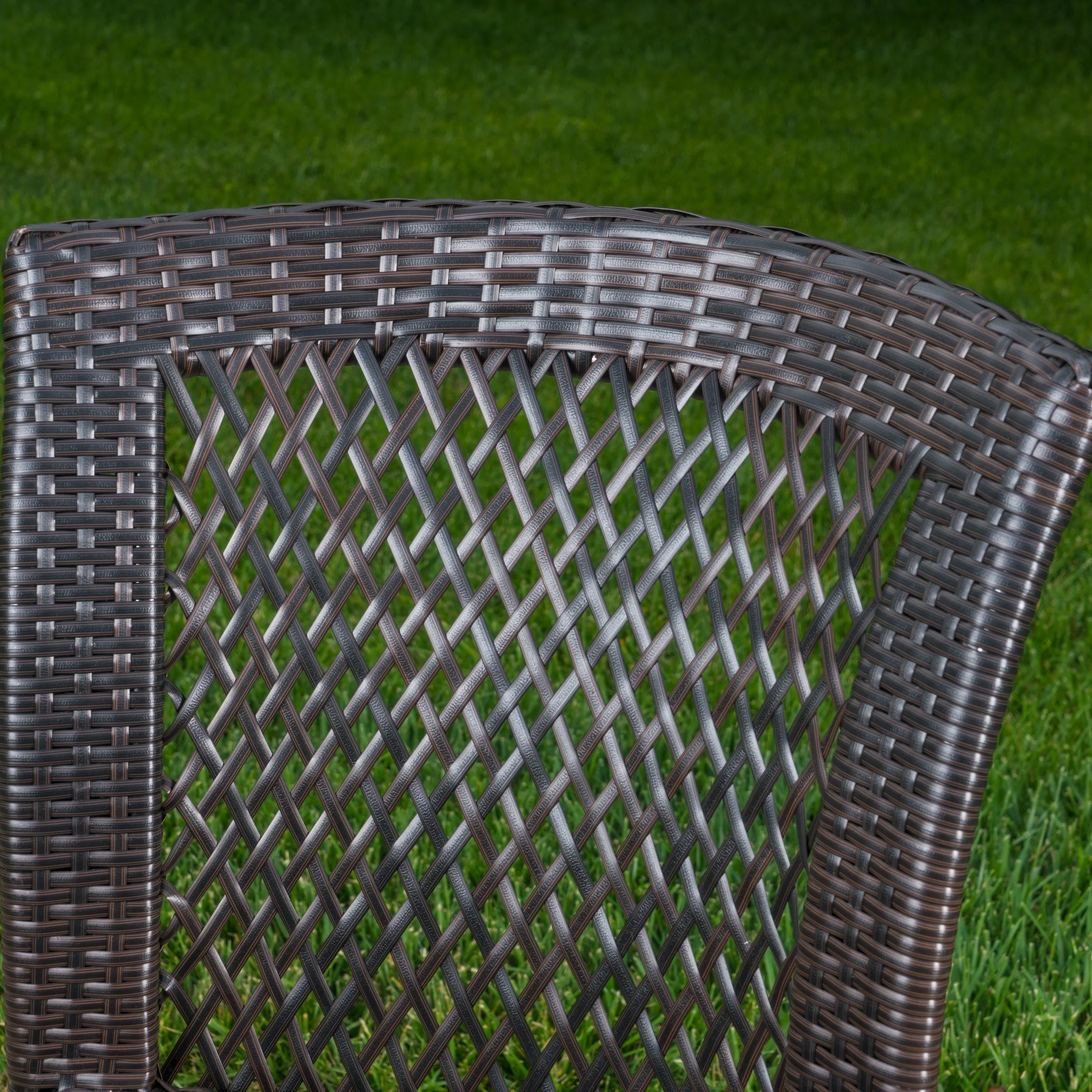 Chatham Outdoor 7 Piece Multibrown Wicker Dining Set - furnishings