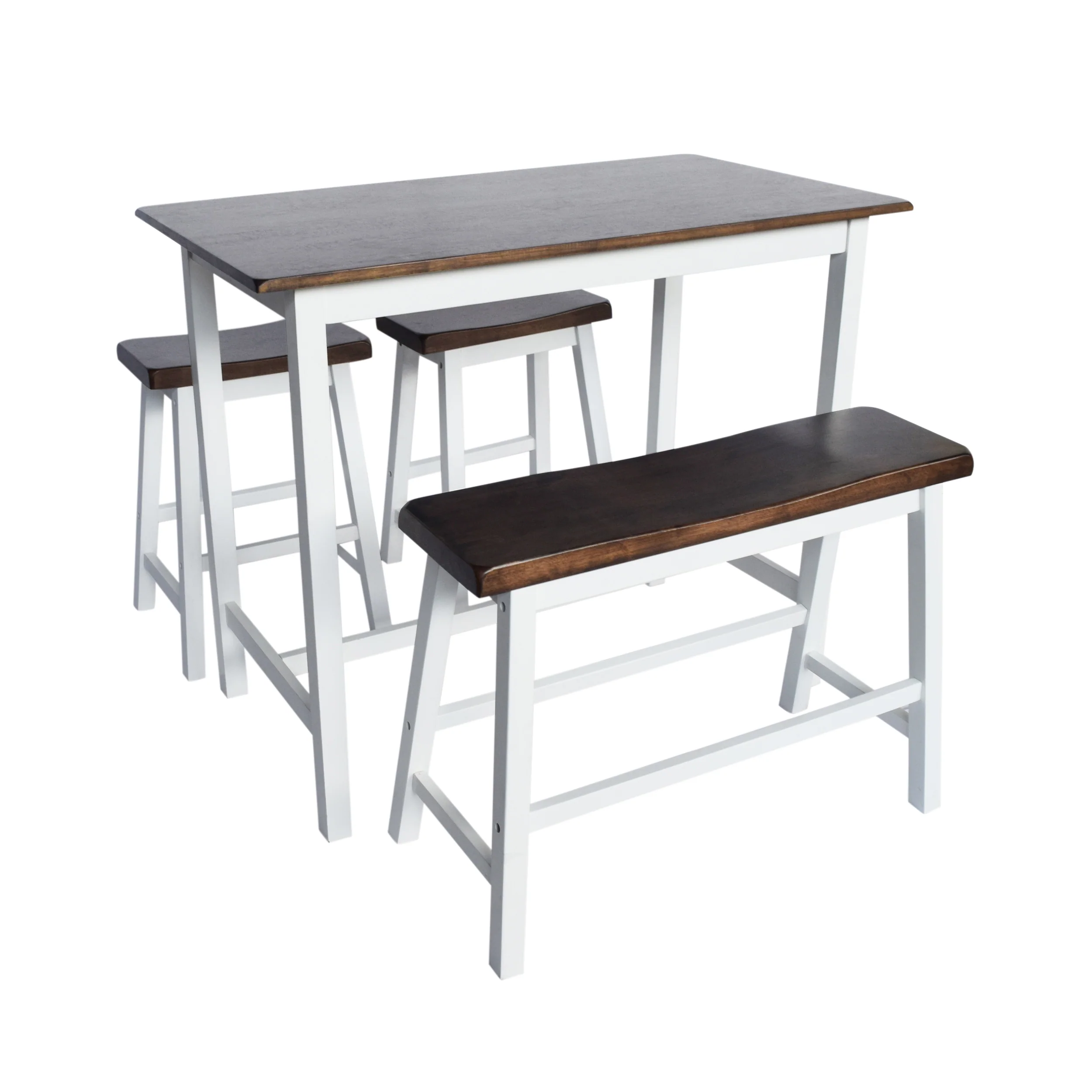 Toluca Farmhouse 4 Seater Bar Dining Set - furnishings
