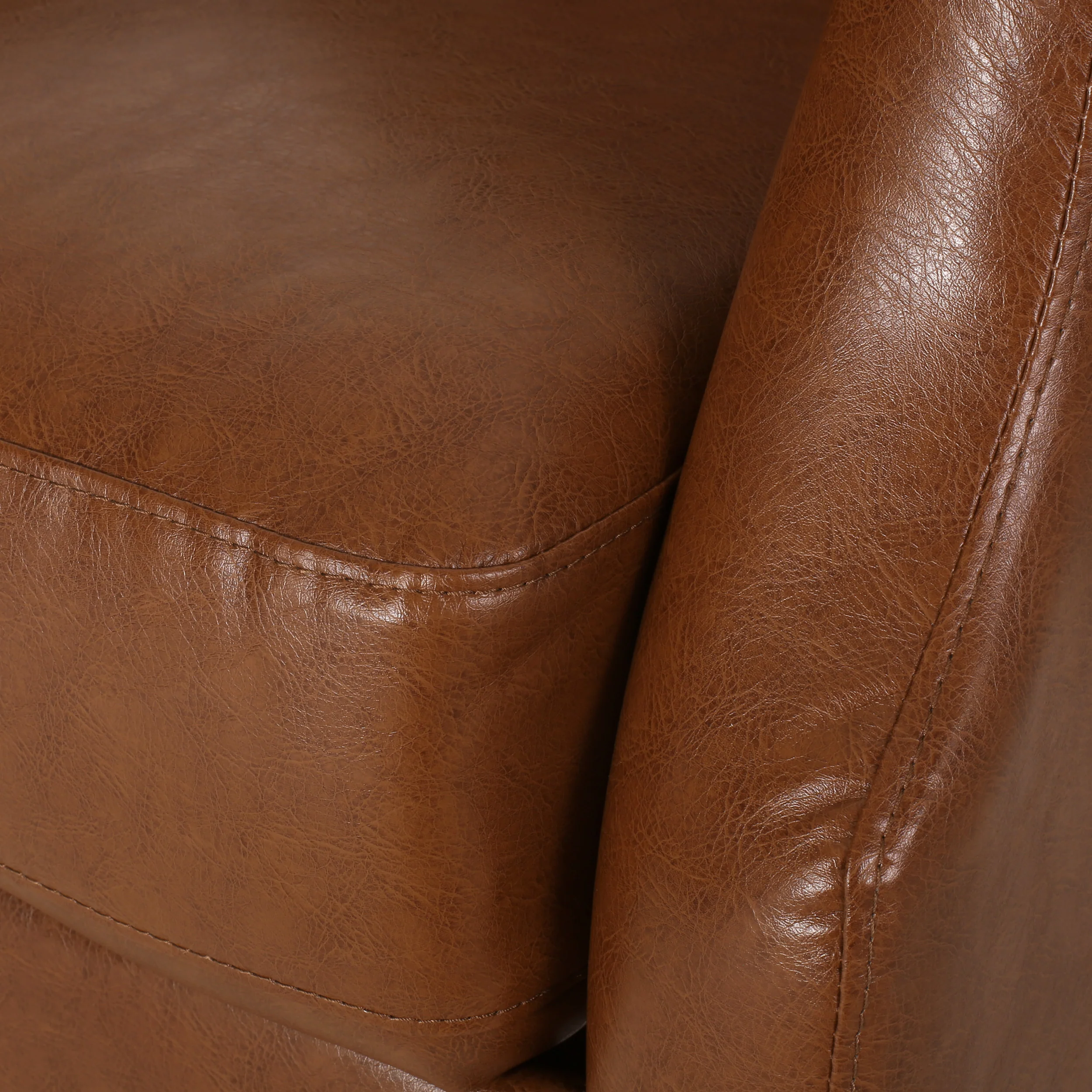 Loubar Contemporary Faux Leather Tufted Pushback Recliner - furnishings
