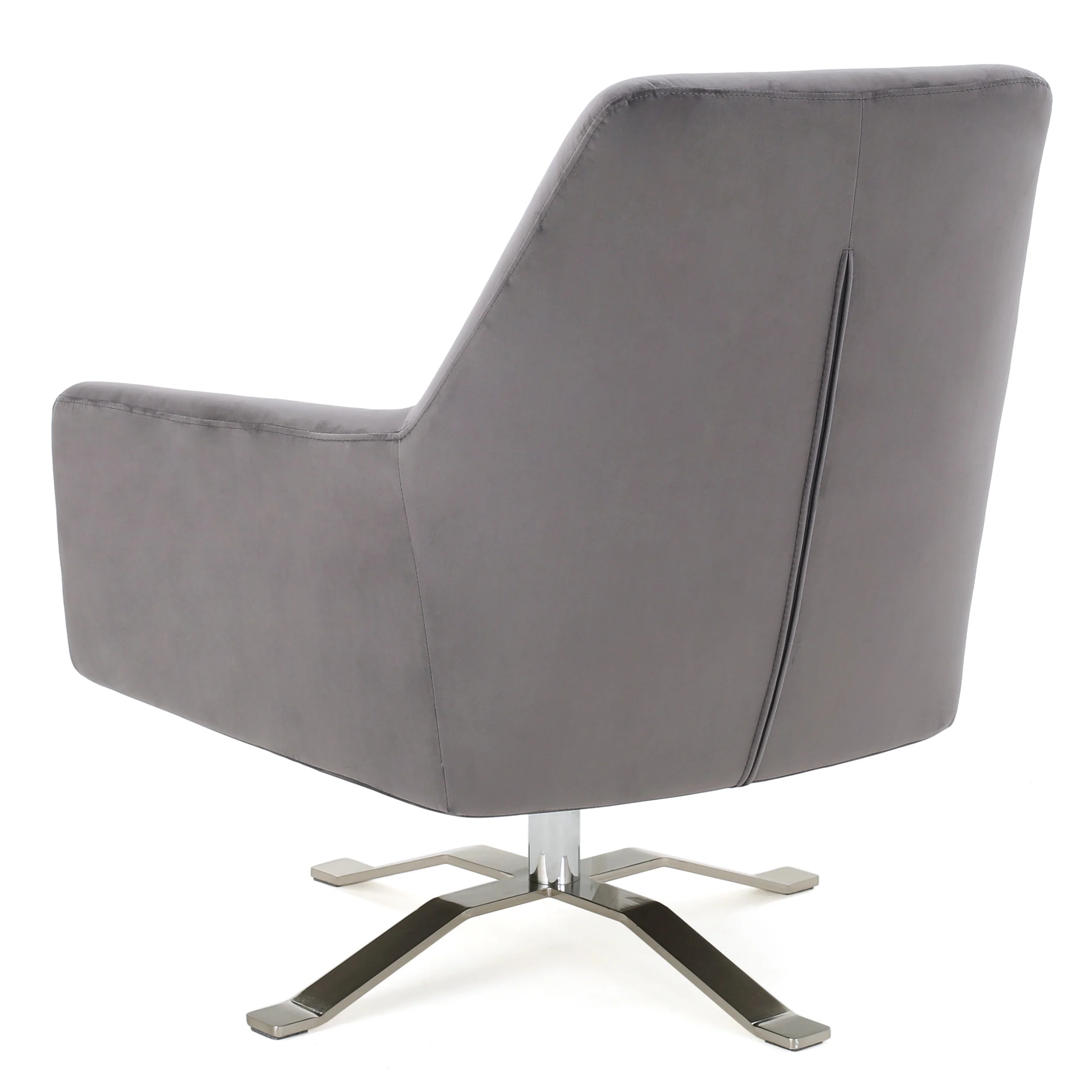 Aegis Modern Velvet Swivel Armchair - furnishings