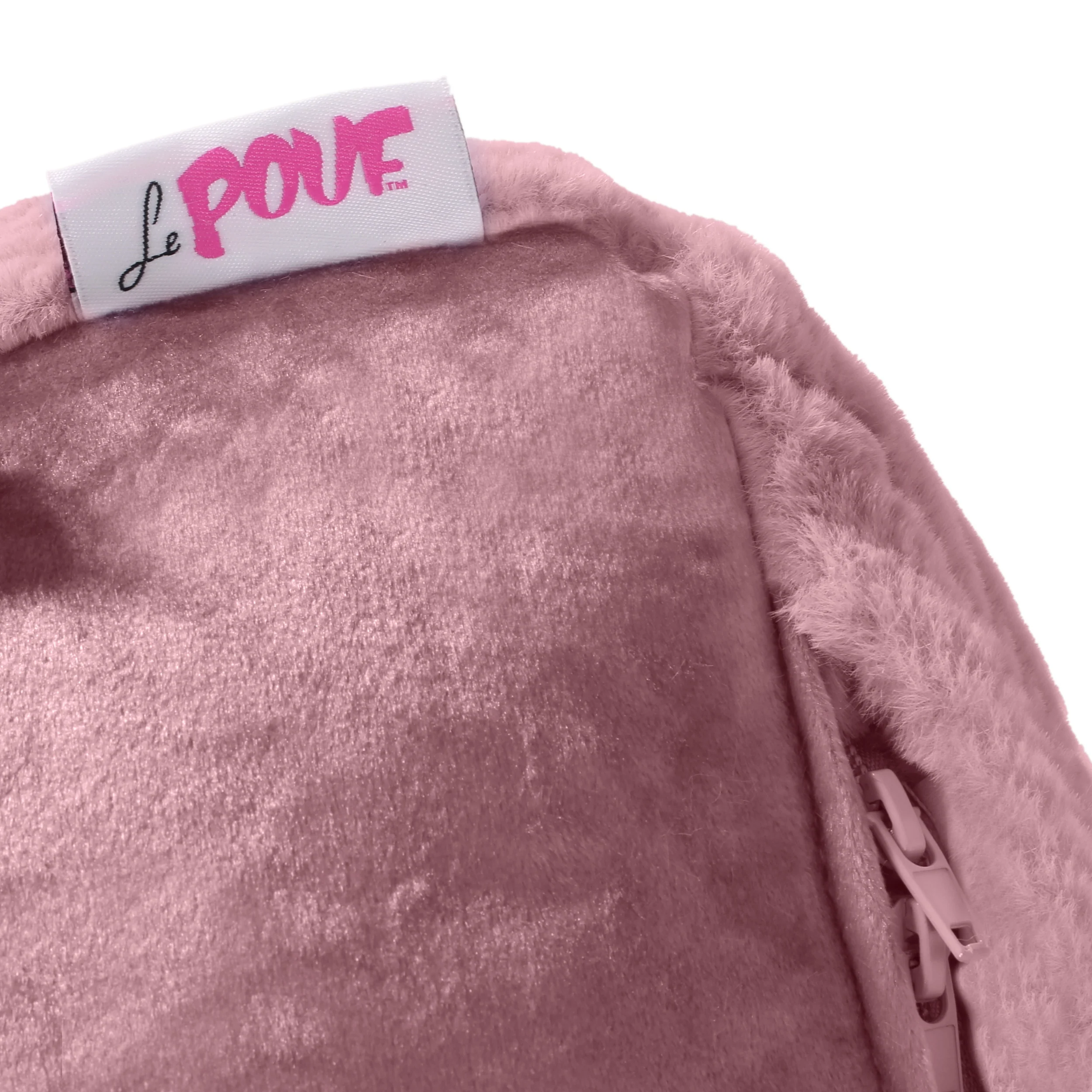 Pickerel Modern Glam Faux Fur Cube Pouf - furnishings