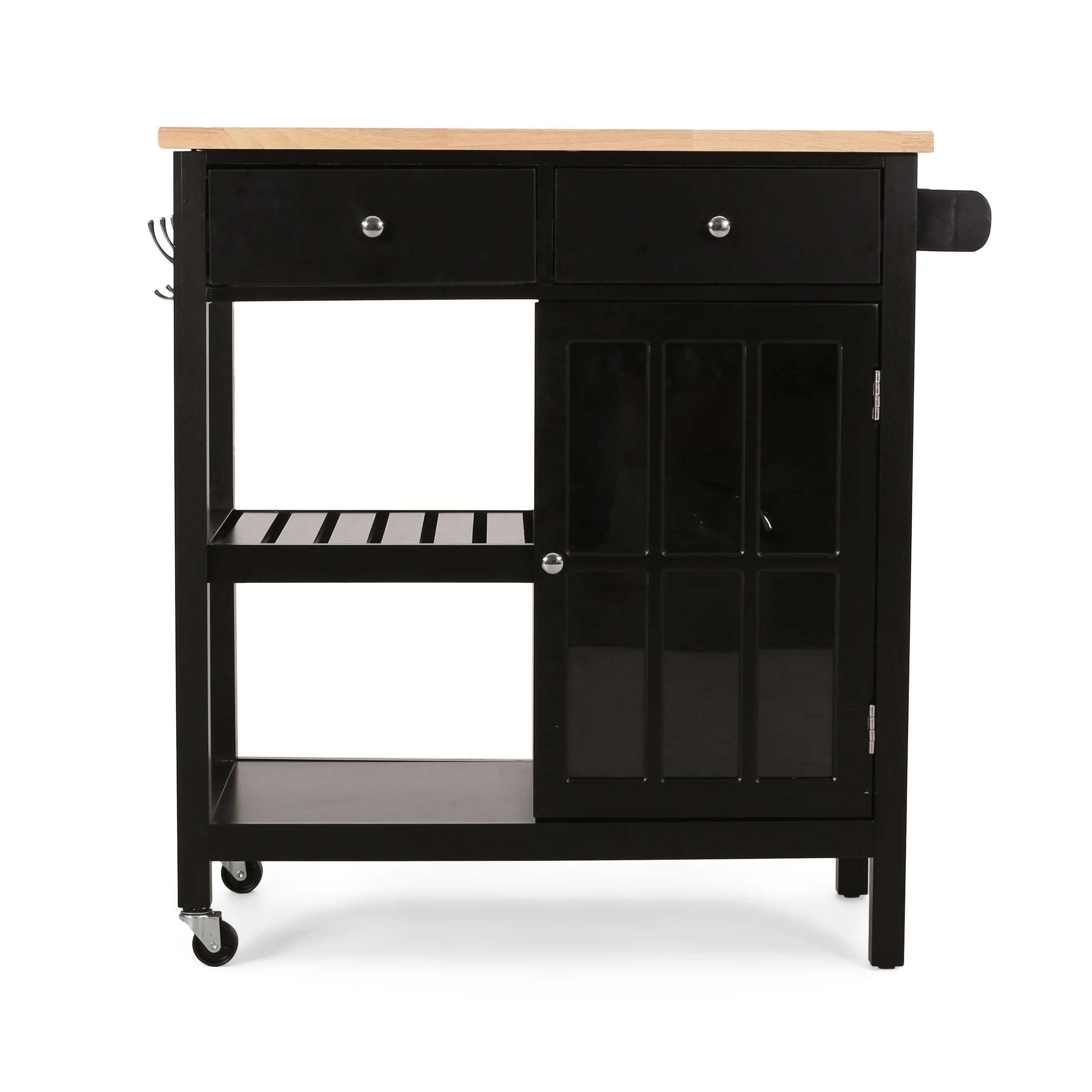 Aidah Contemporary Kitchen Cart with Wheels - furnishings