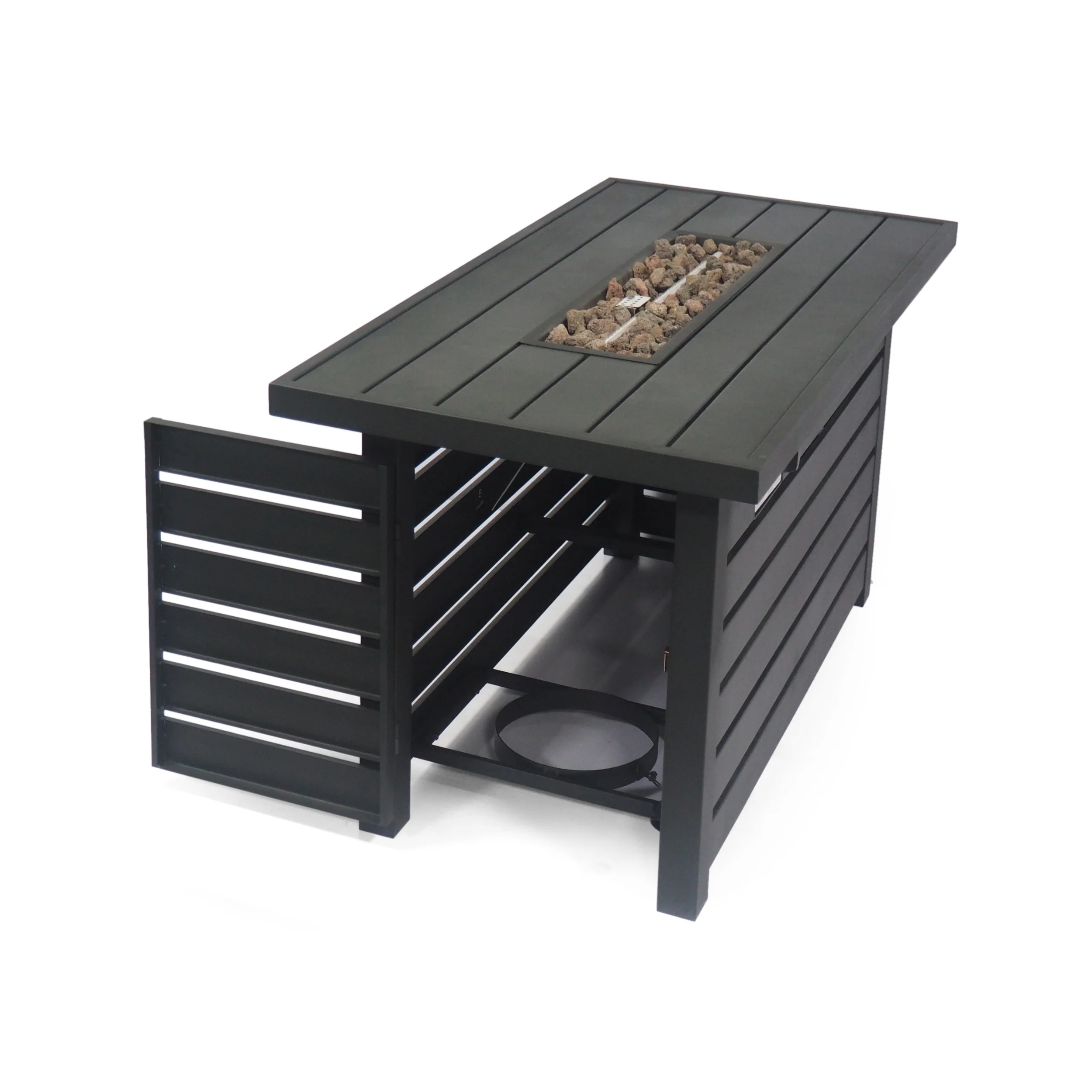 Moira Rectangular Iron Fire Pit - furnishings