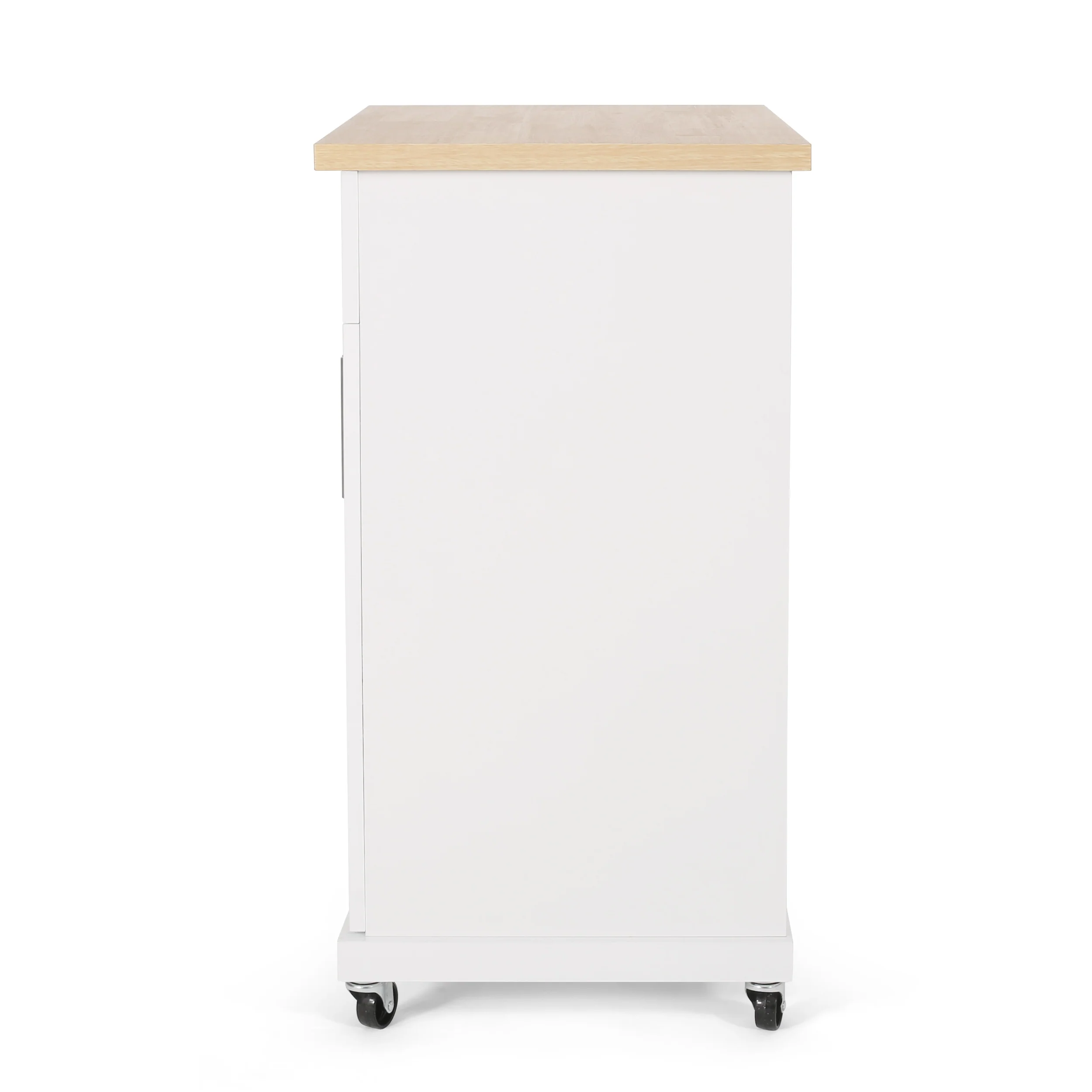 Negley Contemporary Kitchen Cart with Wheels - furnishings