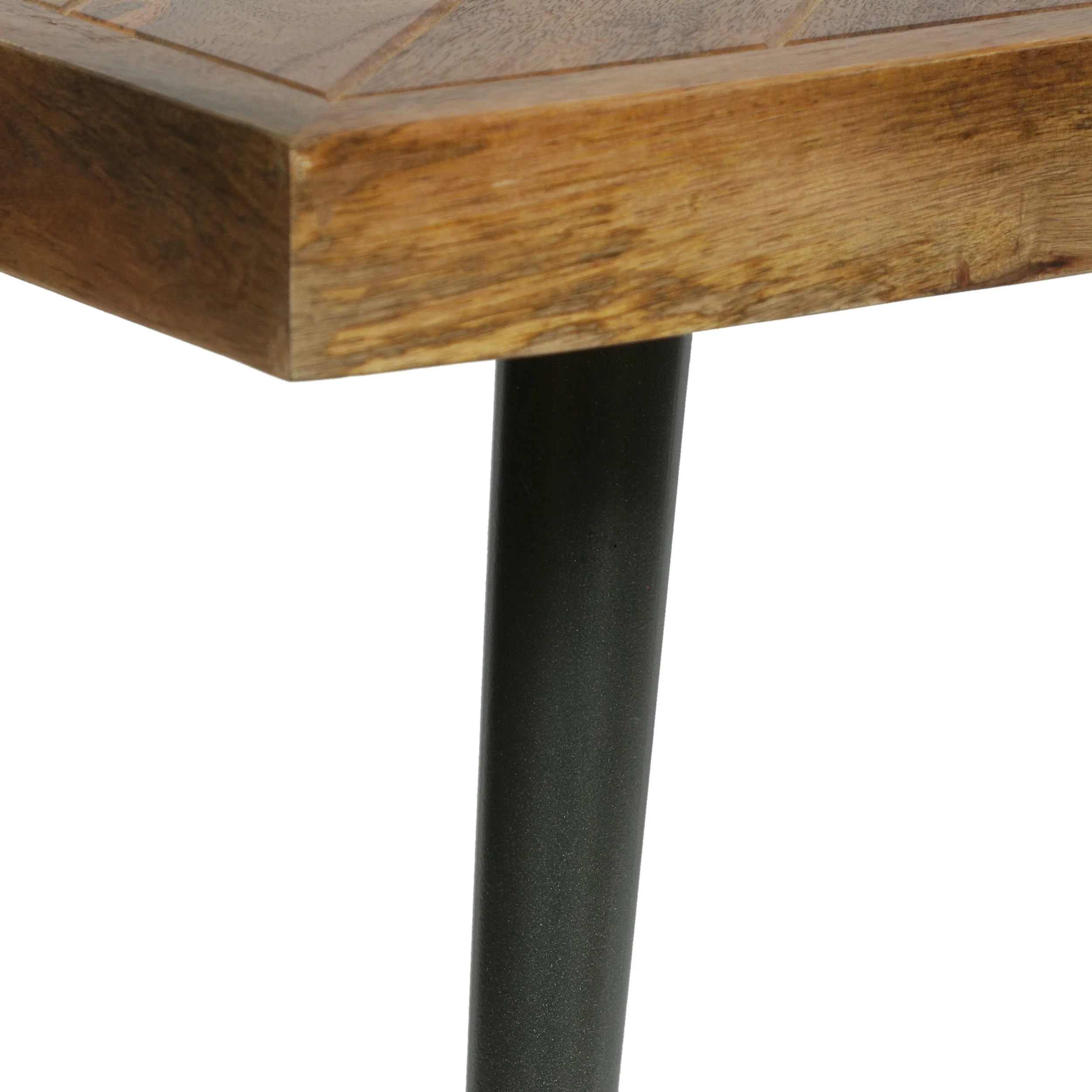 Tilton Boho Handcrafted Mango Wood Parquet Coffee Table, Natural Honey and Gray - furnishings