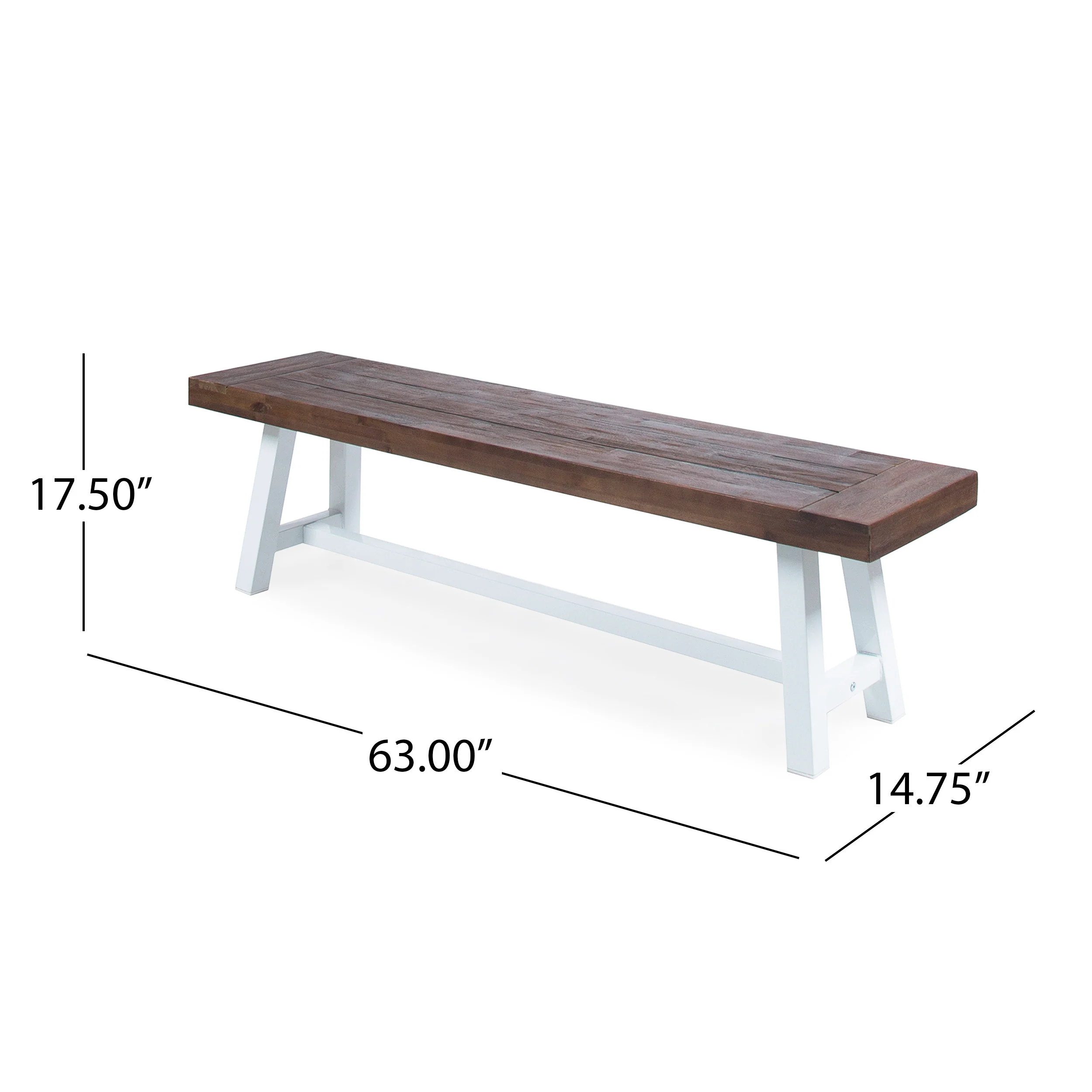 Bowman Outdoor Modern Industrial 3 Piece Acacia Wood Picnic Dining Set with Benches - furnishings