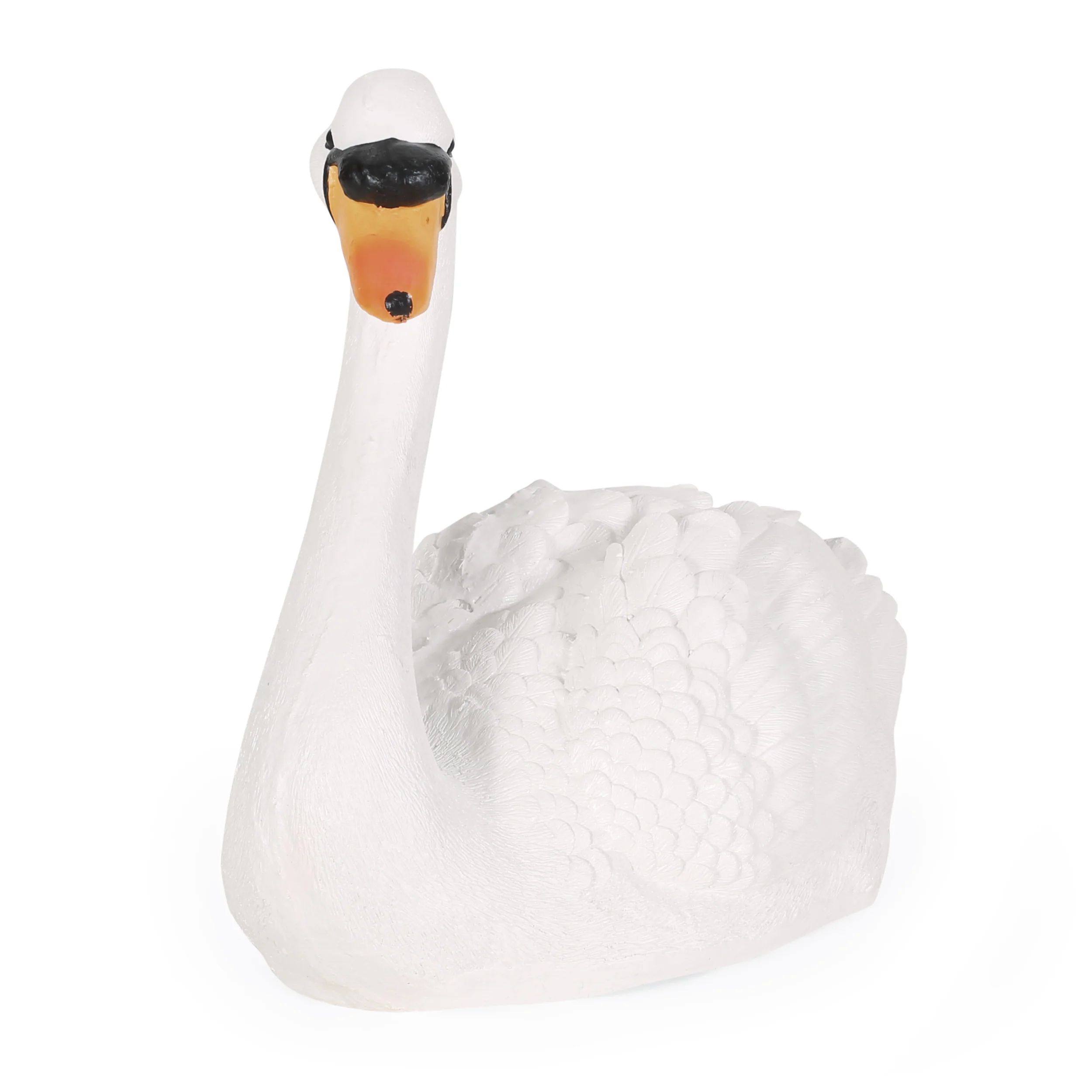 Twete Outdoor Swan Garden Statue, White - furnishings