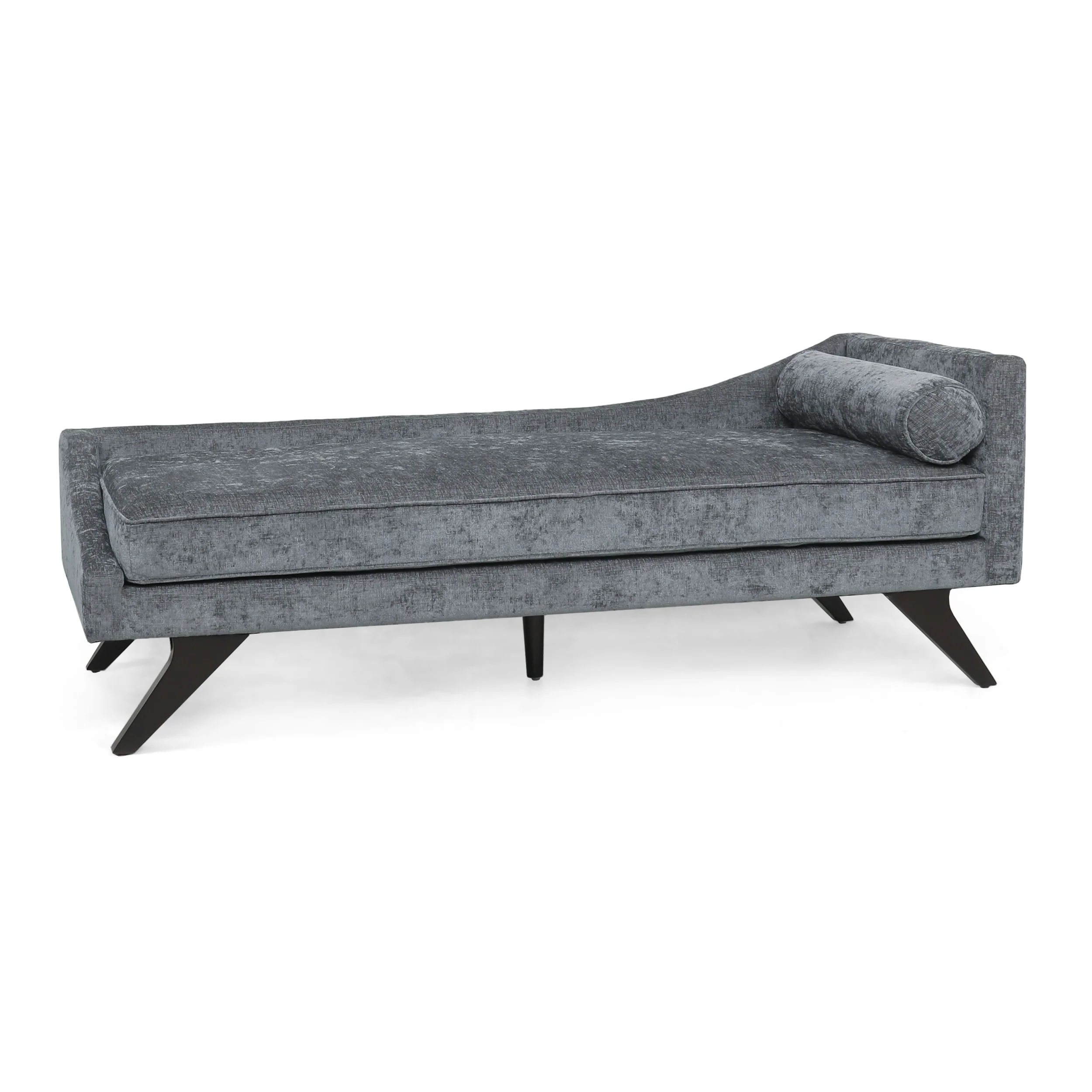 Alphonso Mid-Century Modern Fabric Chaise Lounge - furnishings