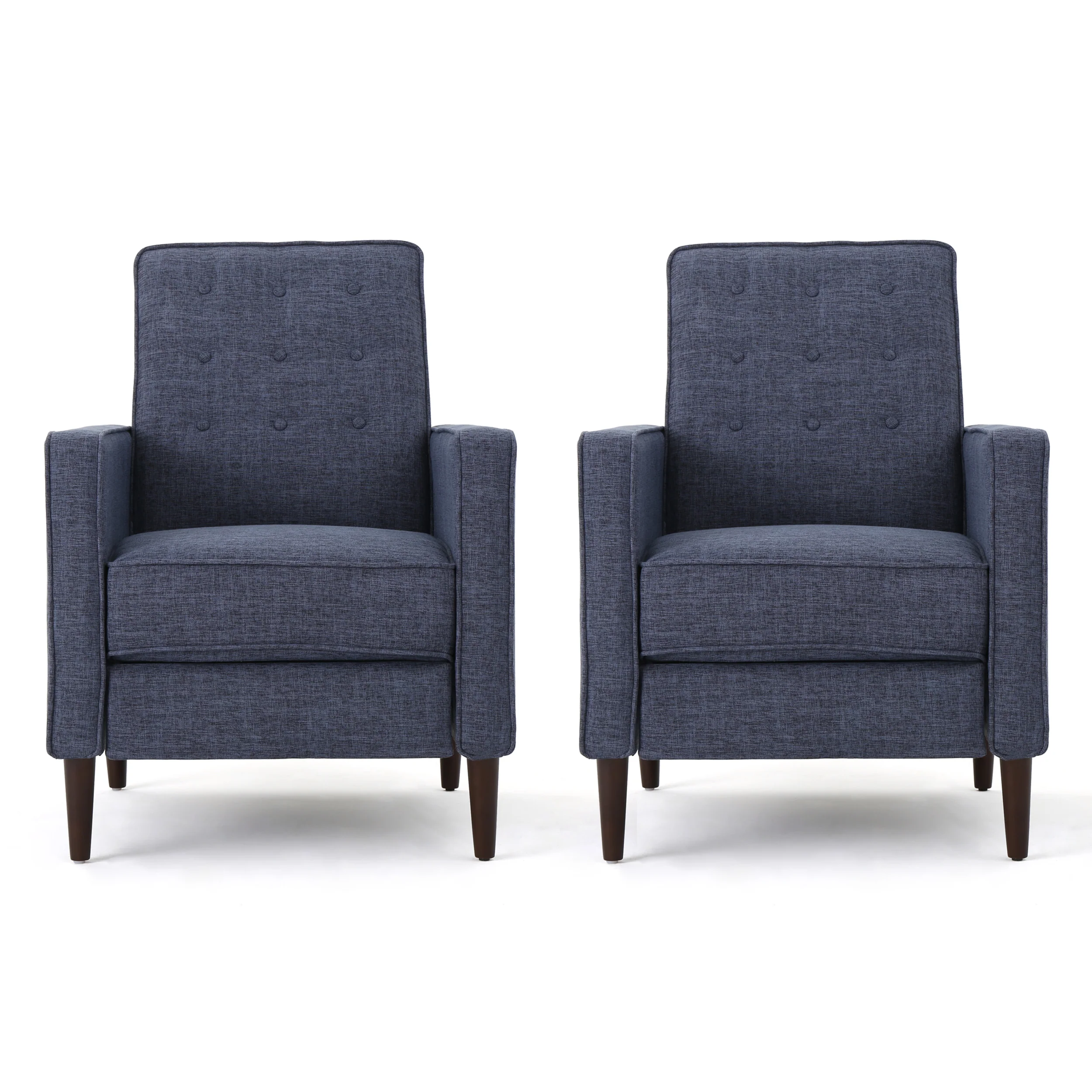 Marston Mid Century Modern Fabric Recliner (Set of 2) - furnishings