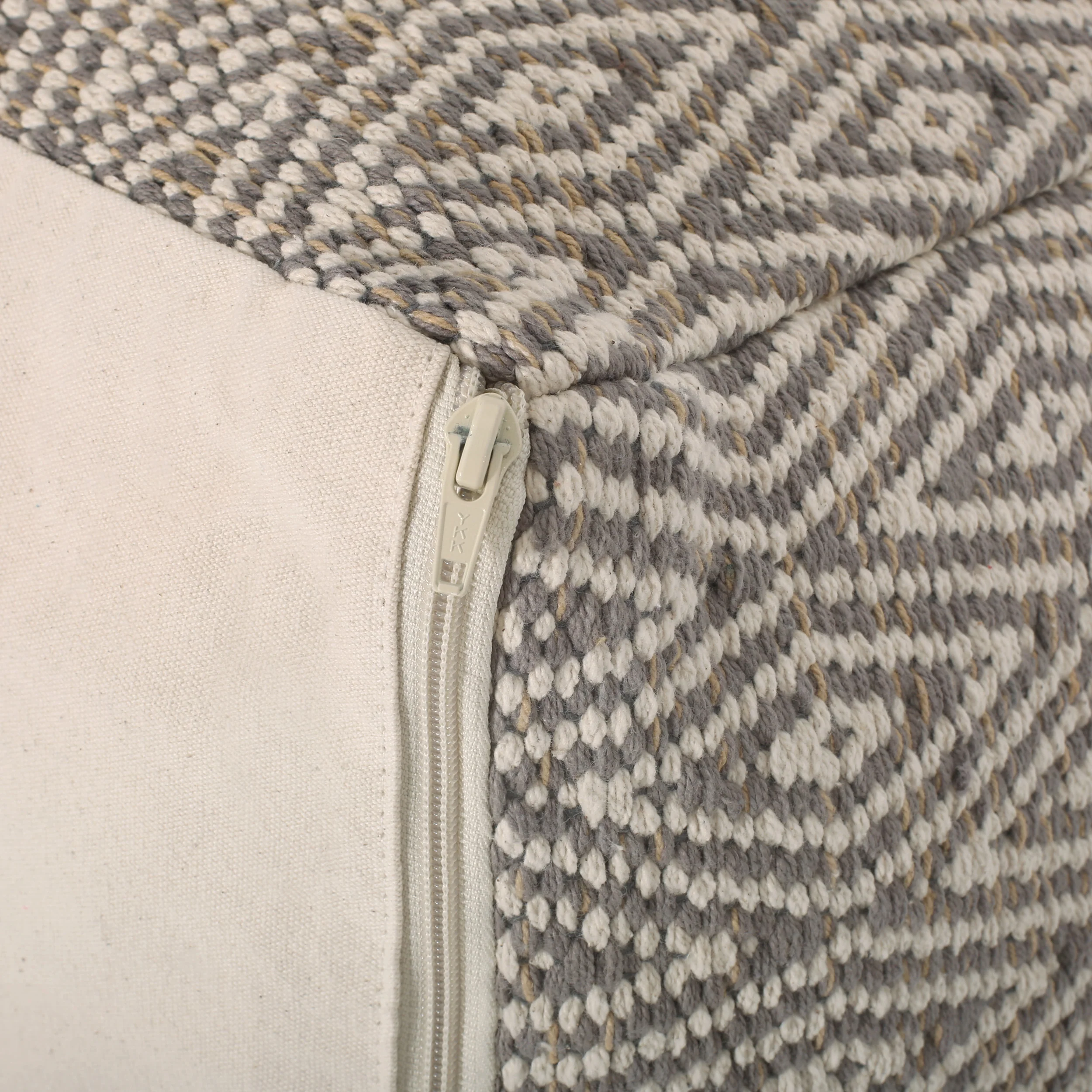 Sovereign Hand-Crafted Cotton Cube Pouf - furnishings