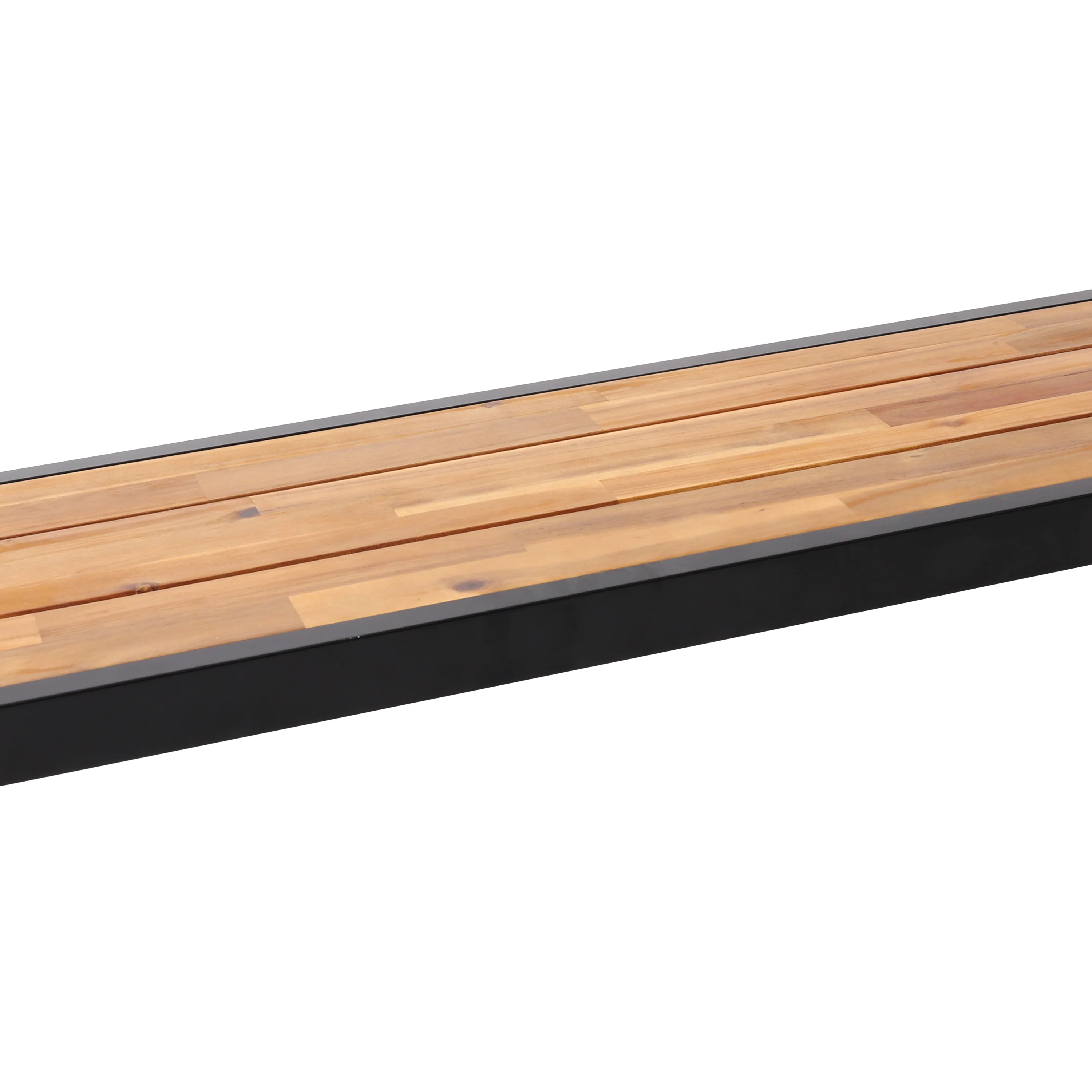 Gebo Outdoor Acacia Wood and Iron Dining Bench - furnishings