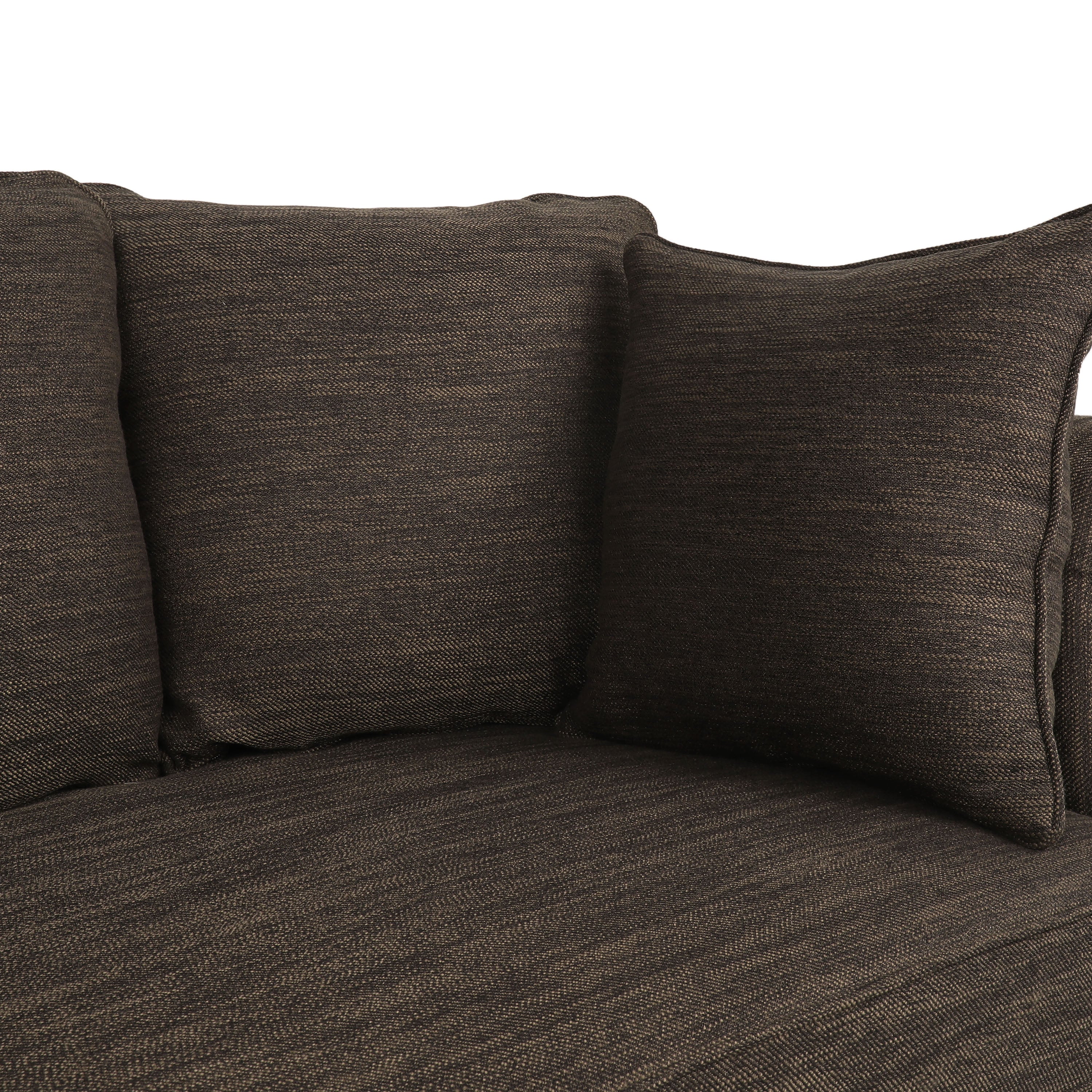Bonny Contemporary Fabric Pillowback 3 Seater Sofa with Nailhead Trim - furnishings