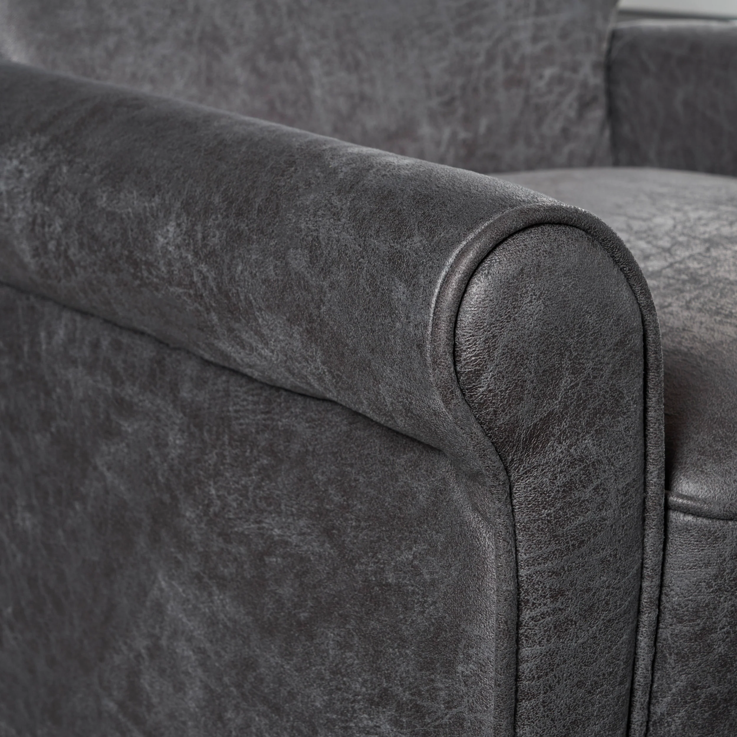 Charlene Traditional Slate Microfiber Recliner Chair - furnishings
