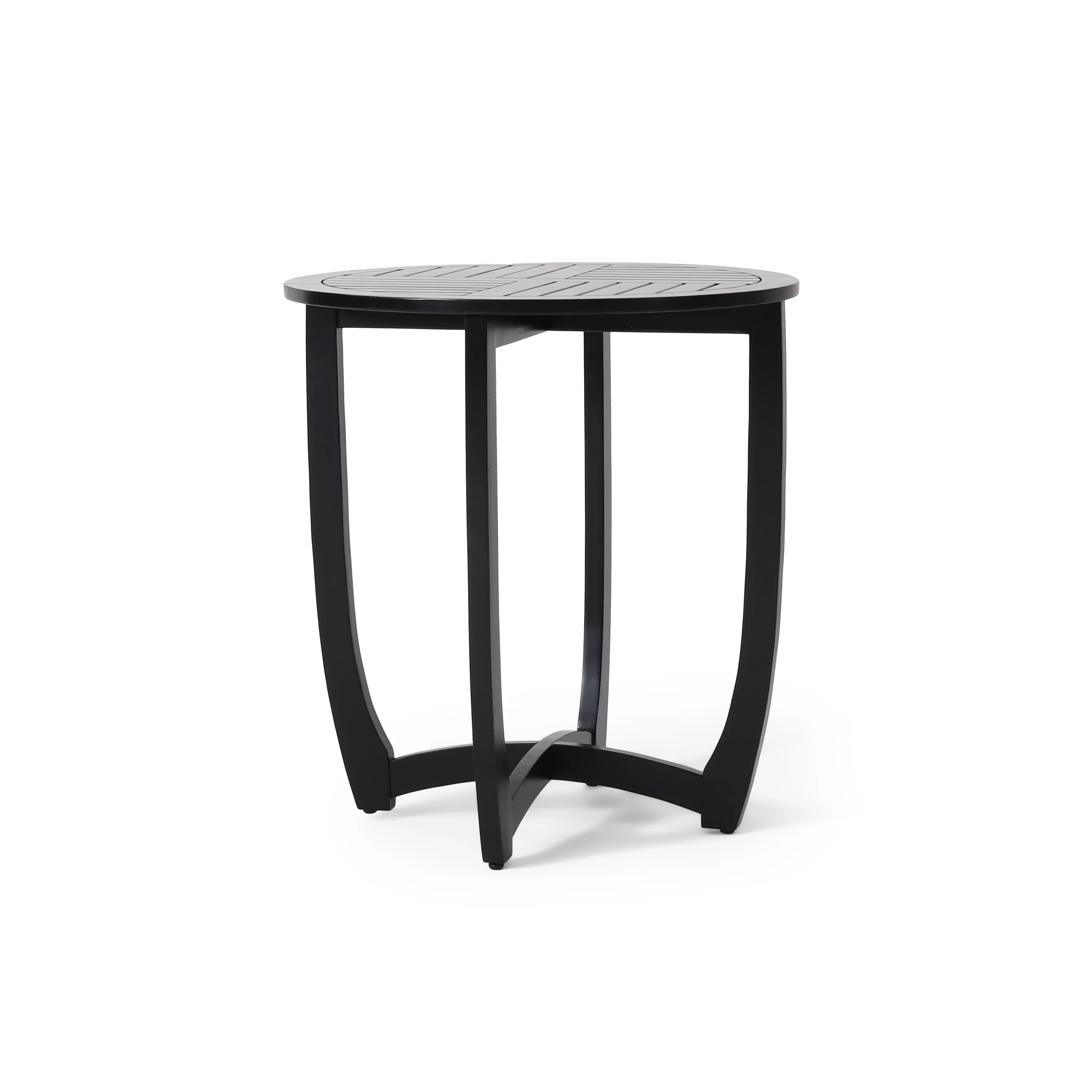 Tendoy Indoor/Outdoor Rustic Acacia Wood Dining Table, Black - furnishings