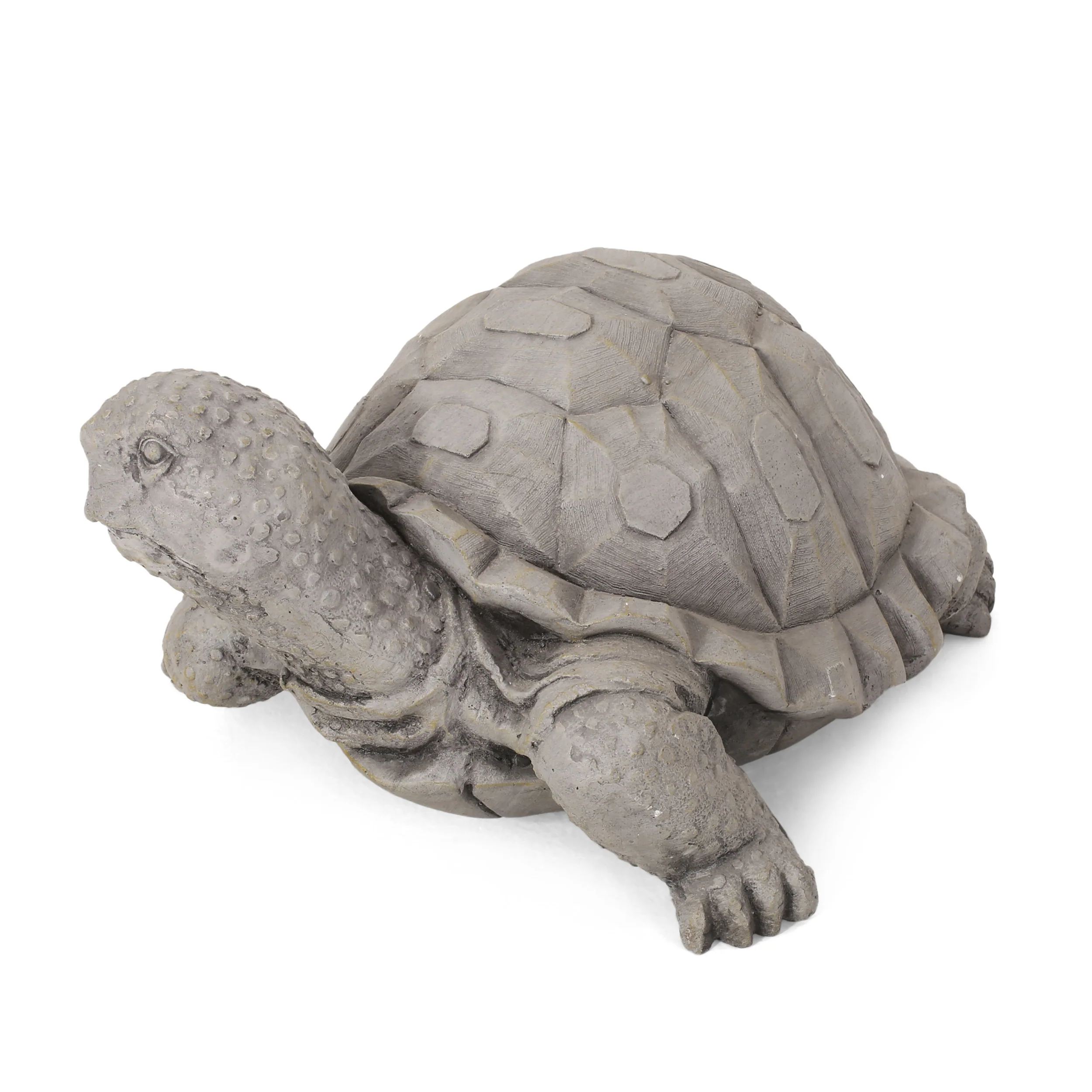 Delphos Outdoor Turtle Garden Statue, Dark Gray - furnishings