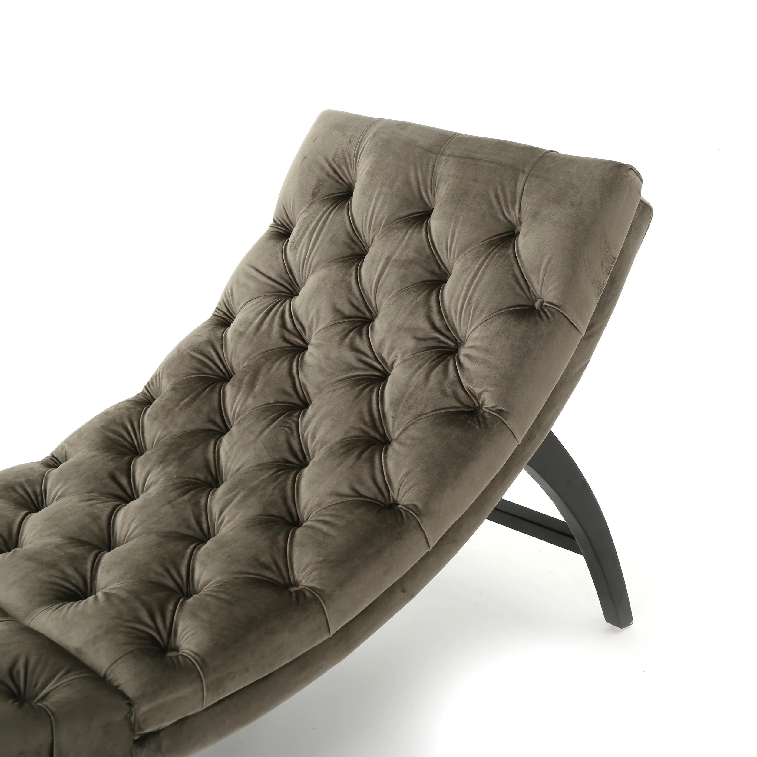 Garamond Tufted Velvet Chaise Lounge - furnishings