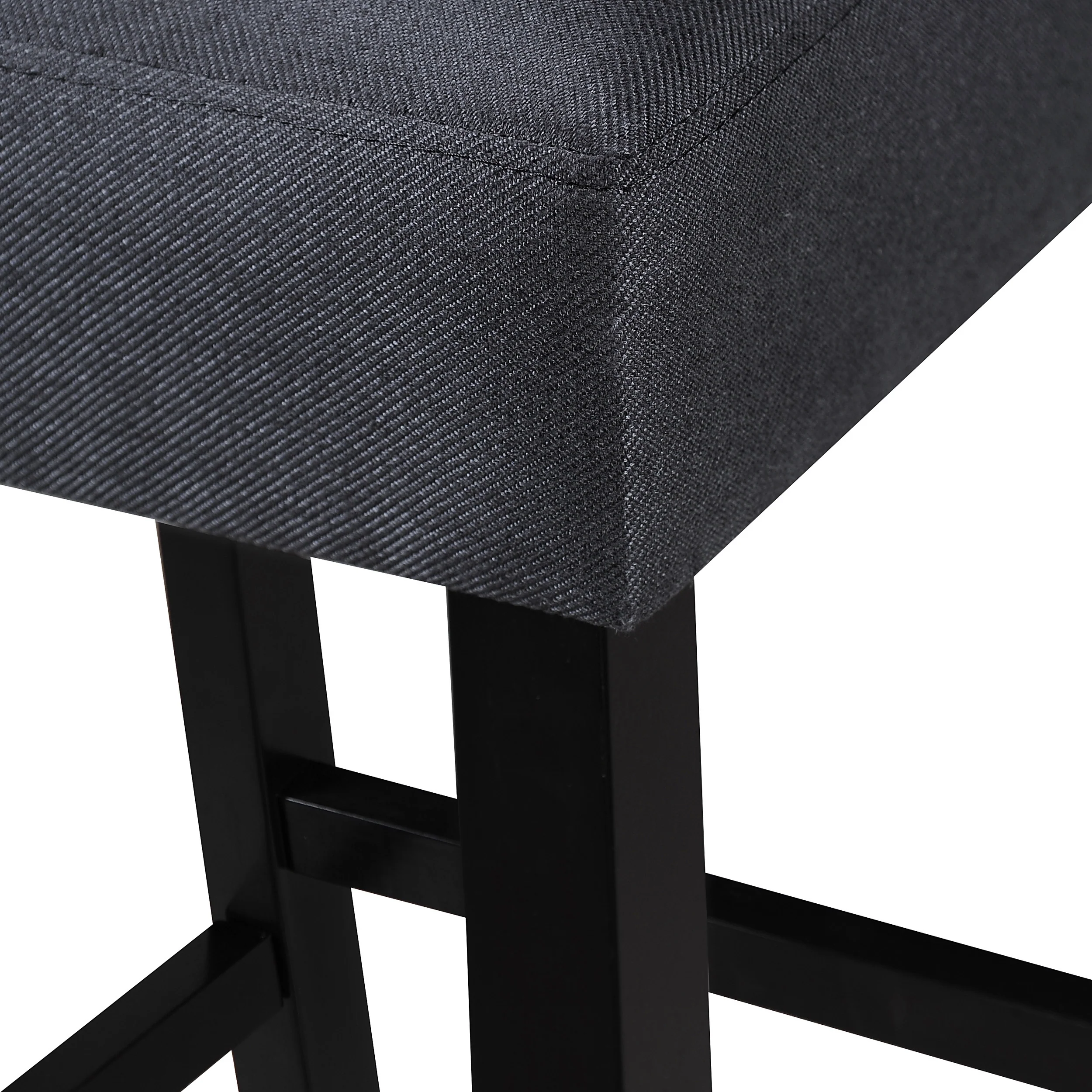 Kainu Dark Charoal Fabric Barstools, Set of 2 - furnishings
