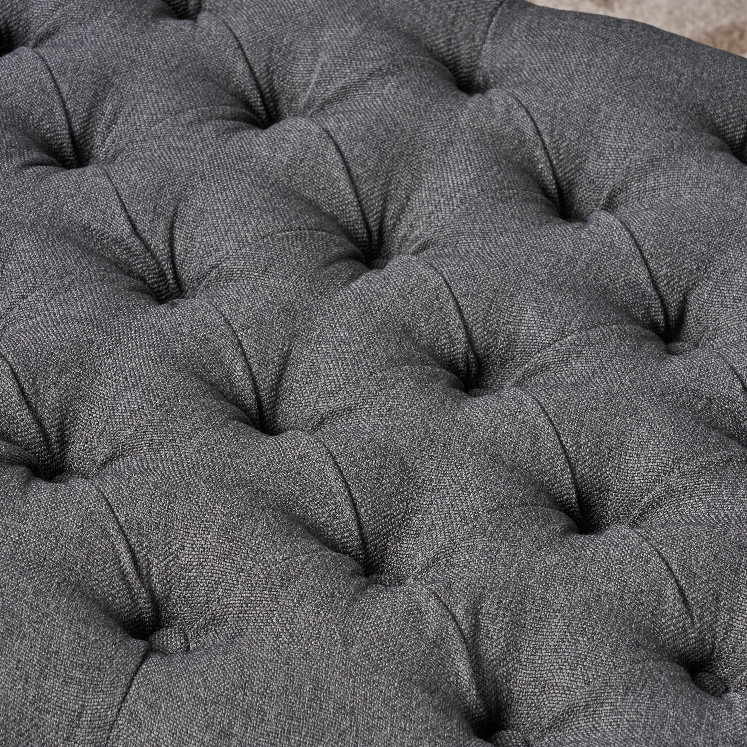Charlemagne Rolled Arm Tufted Fabric Storage Ottoman Bench - furnishings