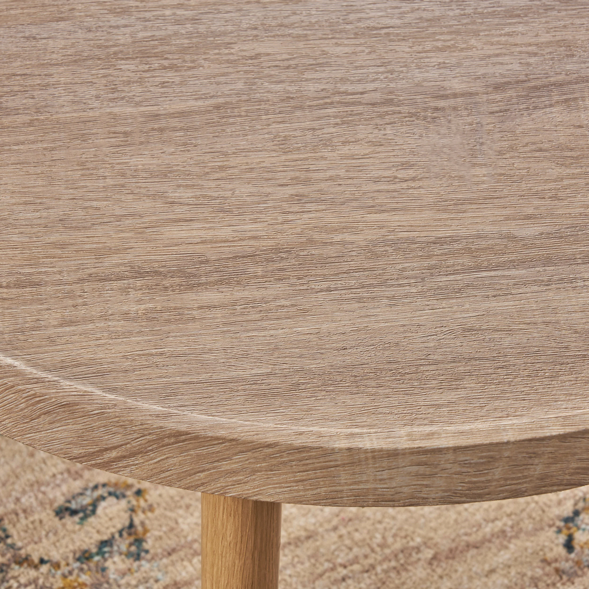 Gary Traditional Faux Wood Side Table, Oak Finish - furnishings