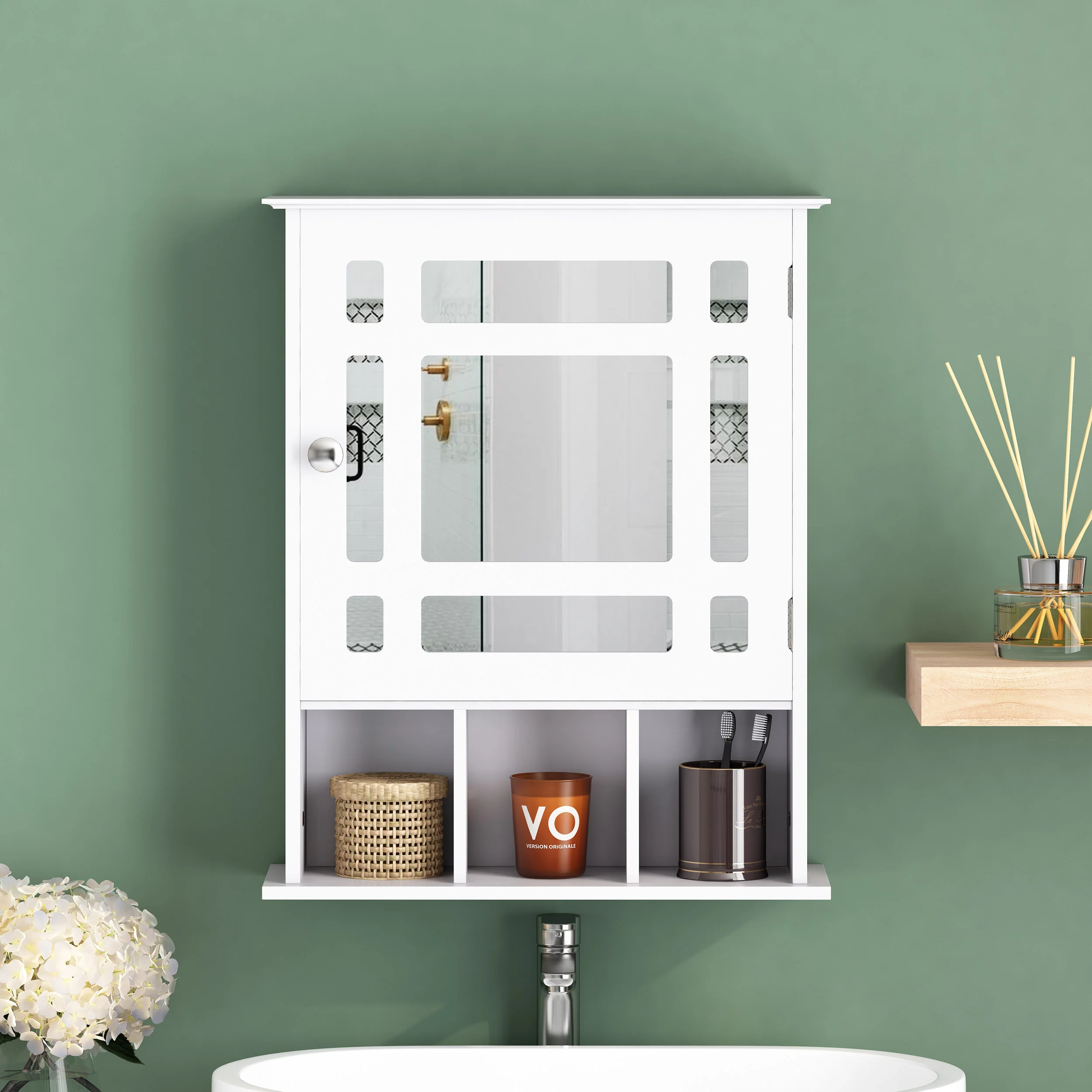 Bavier Modern Medicine Cabinet with Mirror - furnishings