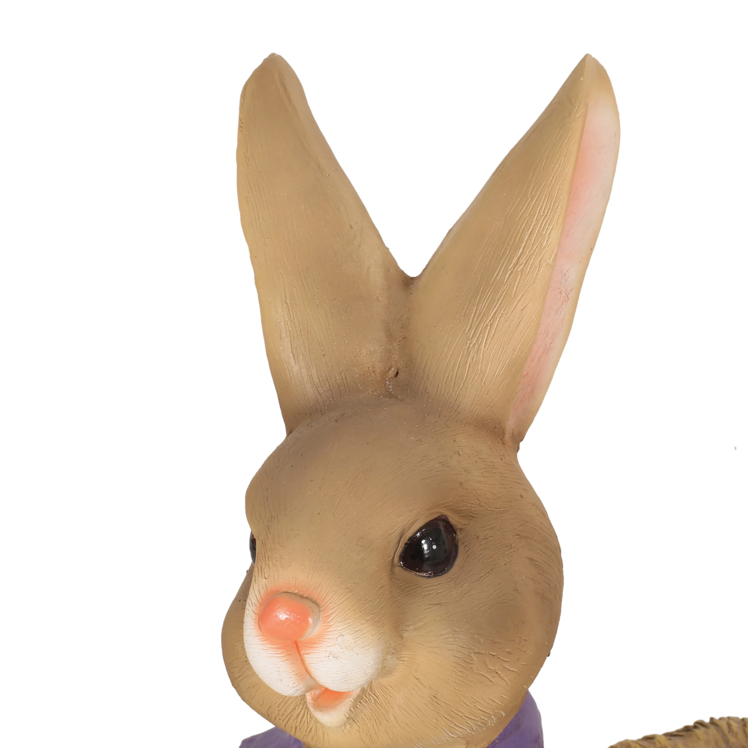 Randy Outdoor Decorative Rabbit Planter, Brown and Blue - furnishings