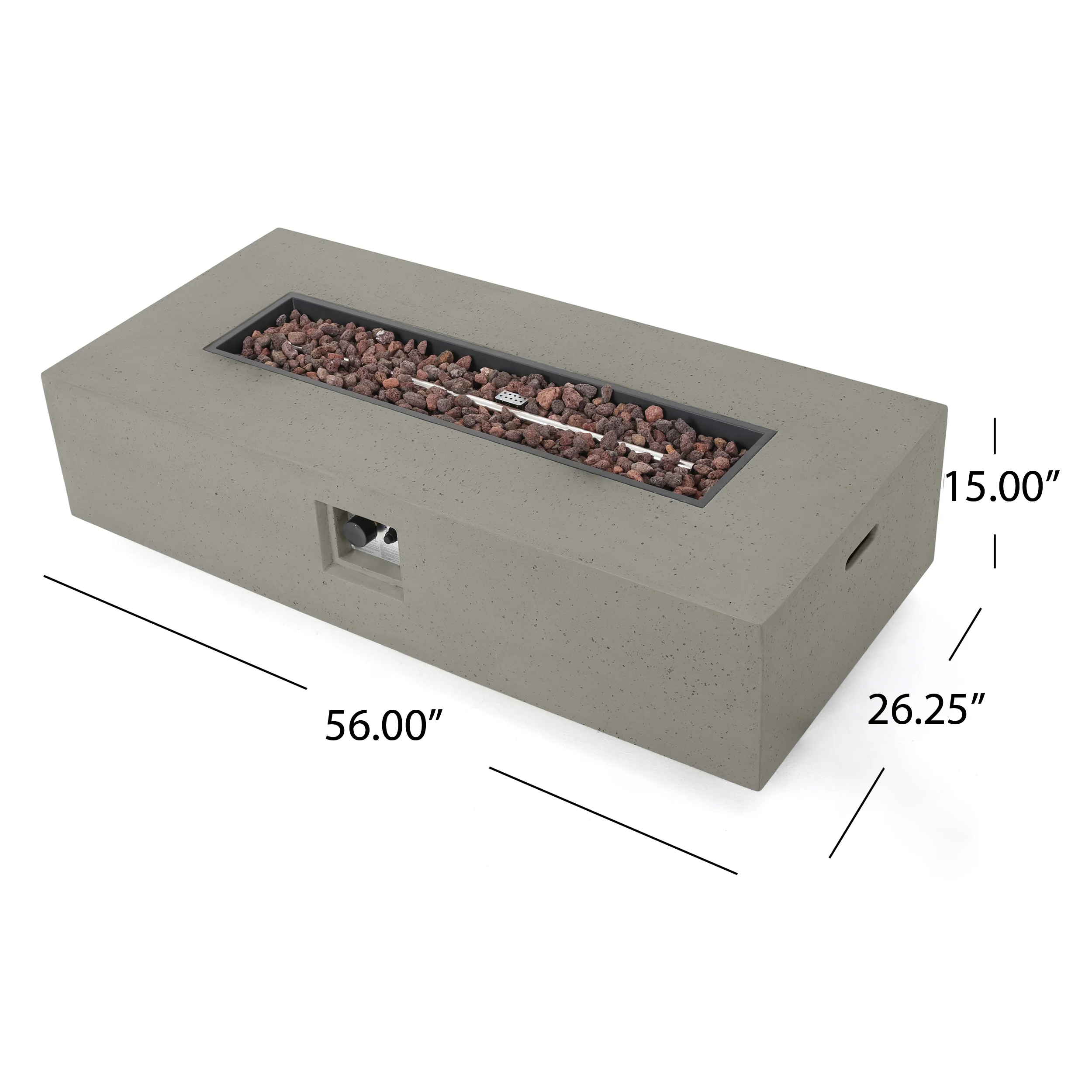 Ken 7-Seater Outdoor Chat Set with Fire Pit - furnishings
