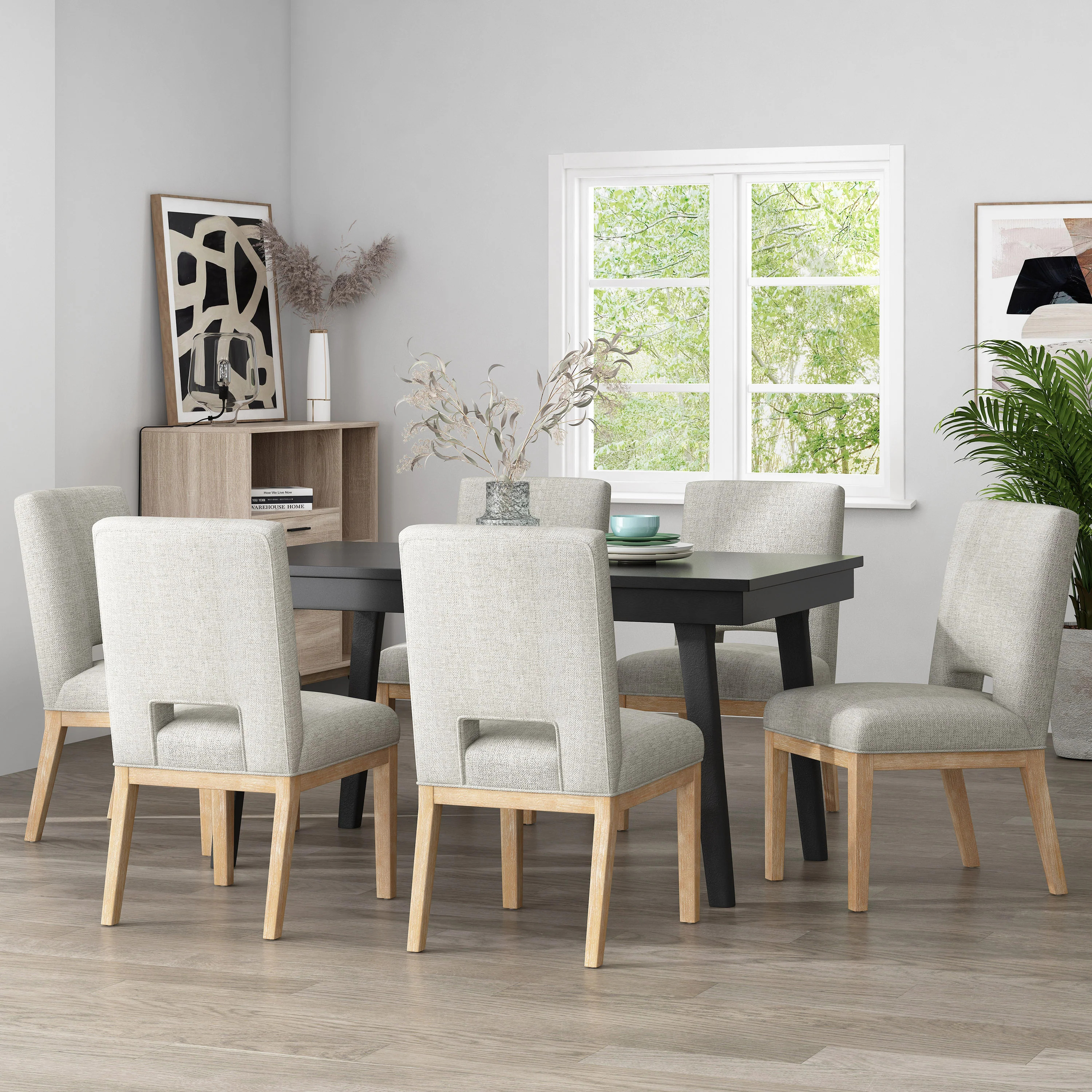 Parkey Upholstered Dining Chairs, Set of 6 - furnishings