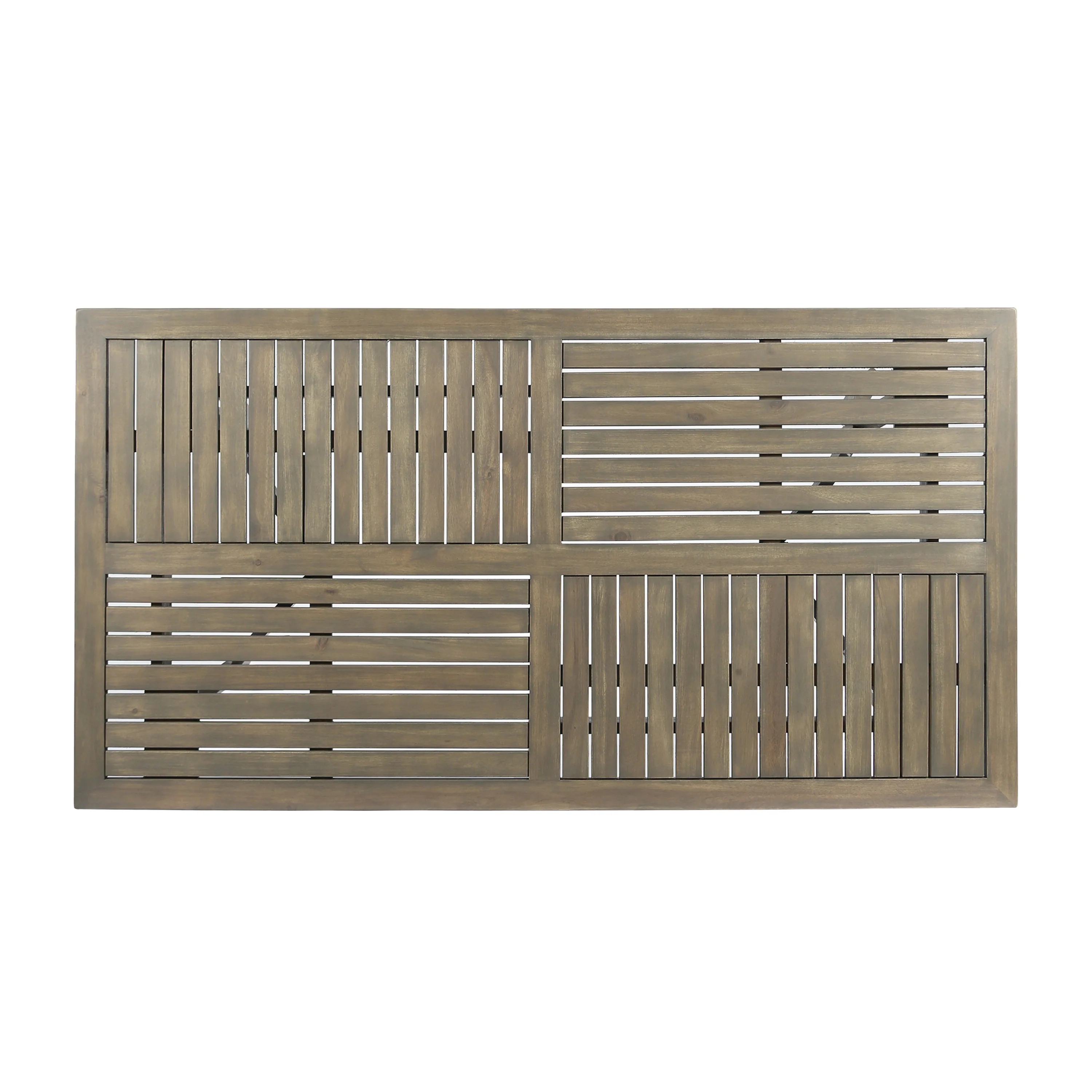 Ronnie Outdoor 7 Piece Wood and Wicker Dining Set, Gray and Gray - furnishings