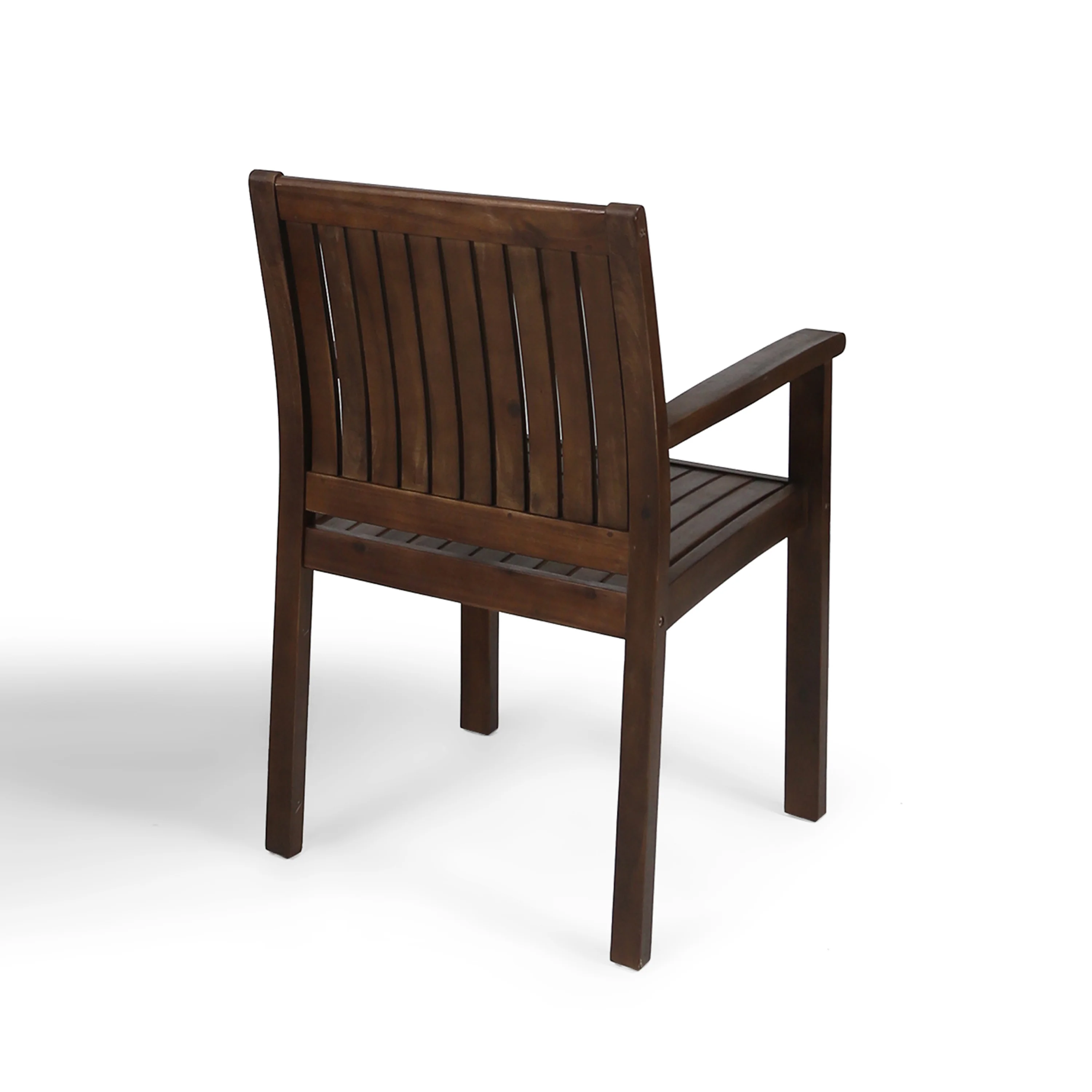 Odin Outdoor 7-Piece Acacia Wood Dining Set, Dark Brown - furnishings