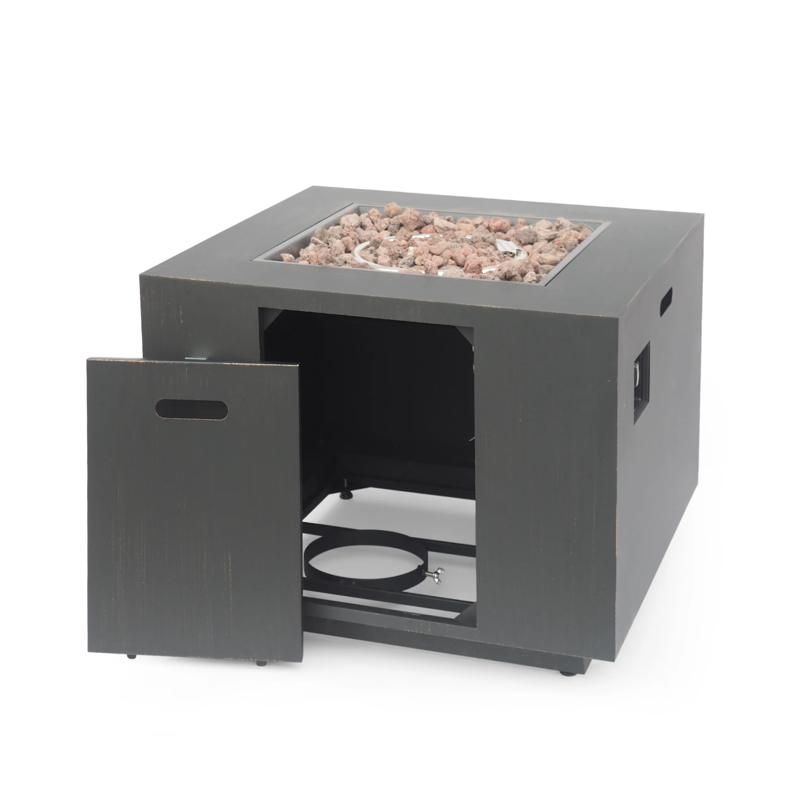 Jasmine Outdoor 33-Inch Square Fire Pit - furnishings
