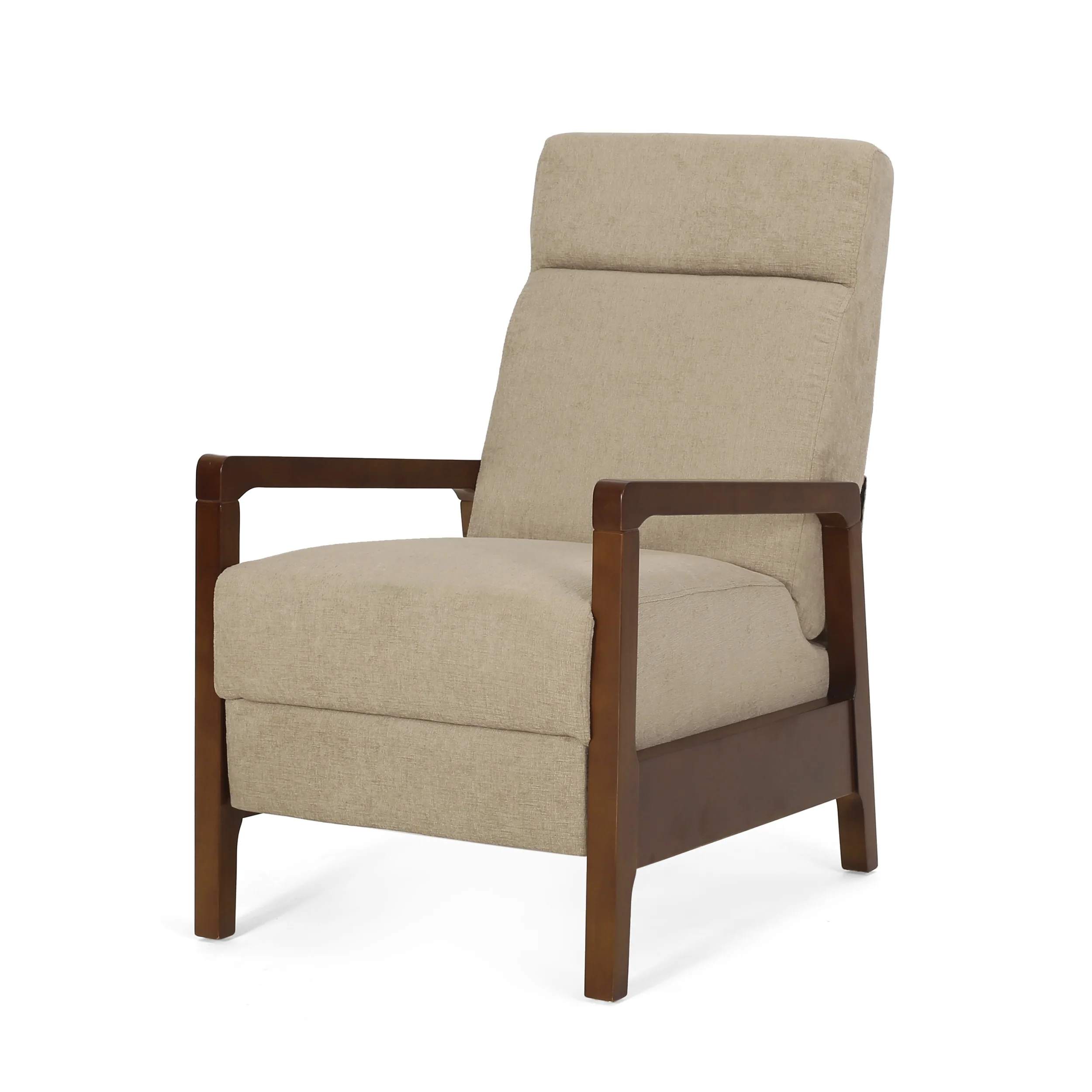 Castner Contemporary Fabric Waterfall Back Pushback Recliner - furnishings