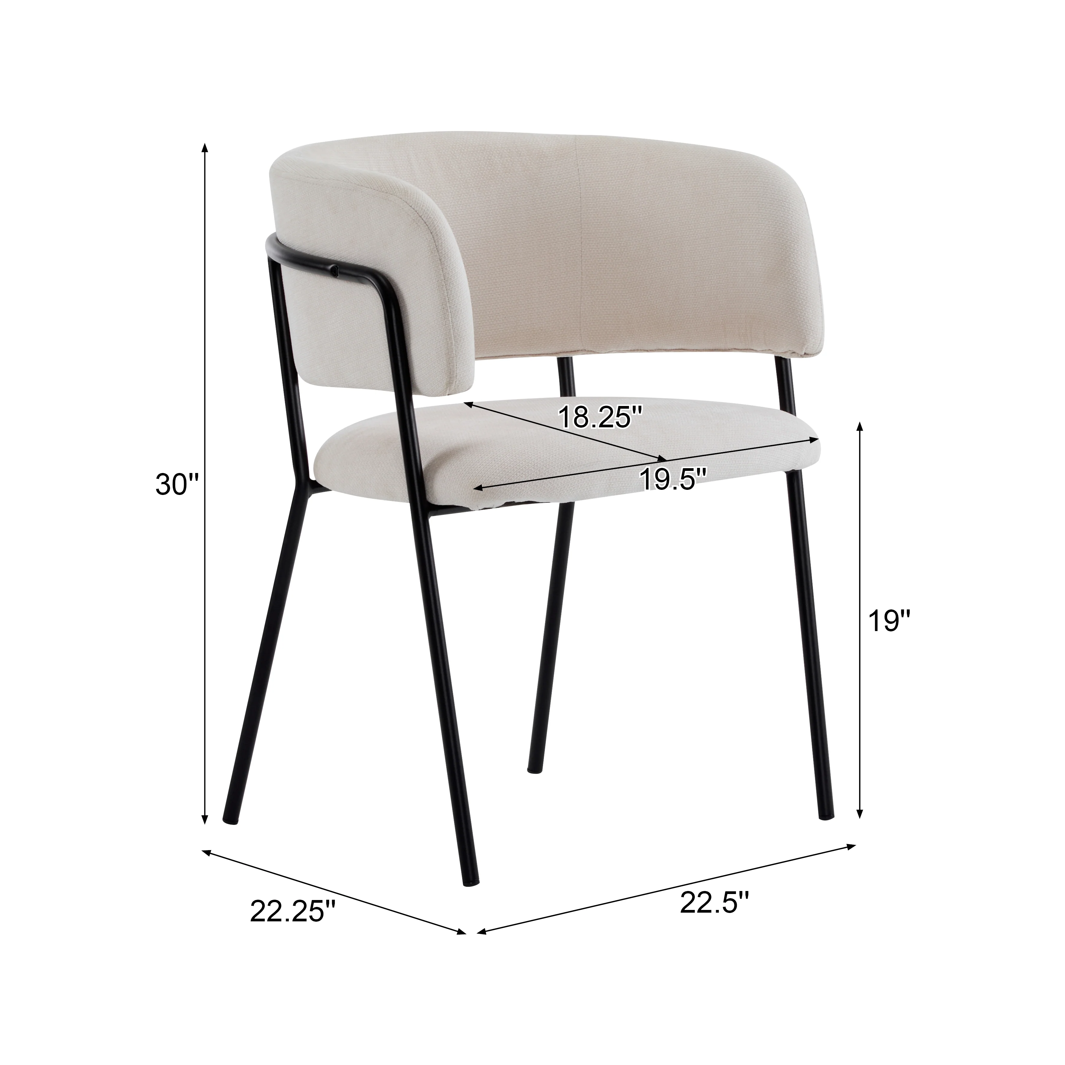 Orsone Modern Upholstered Dining Chairs - furnishings