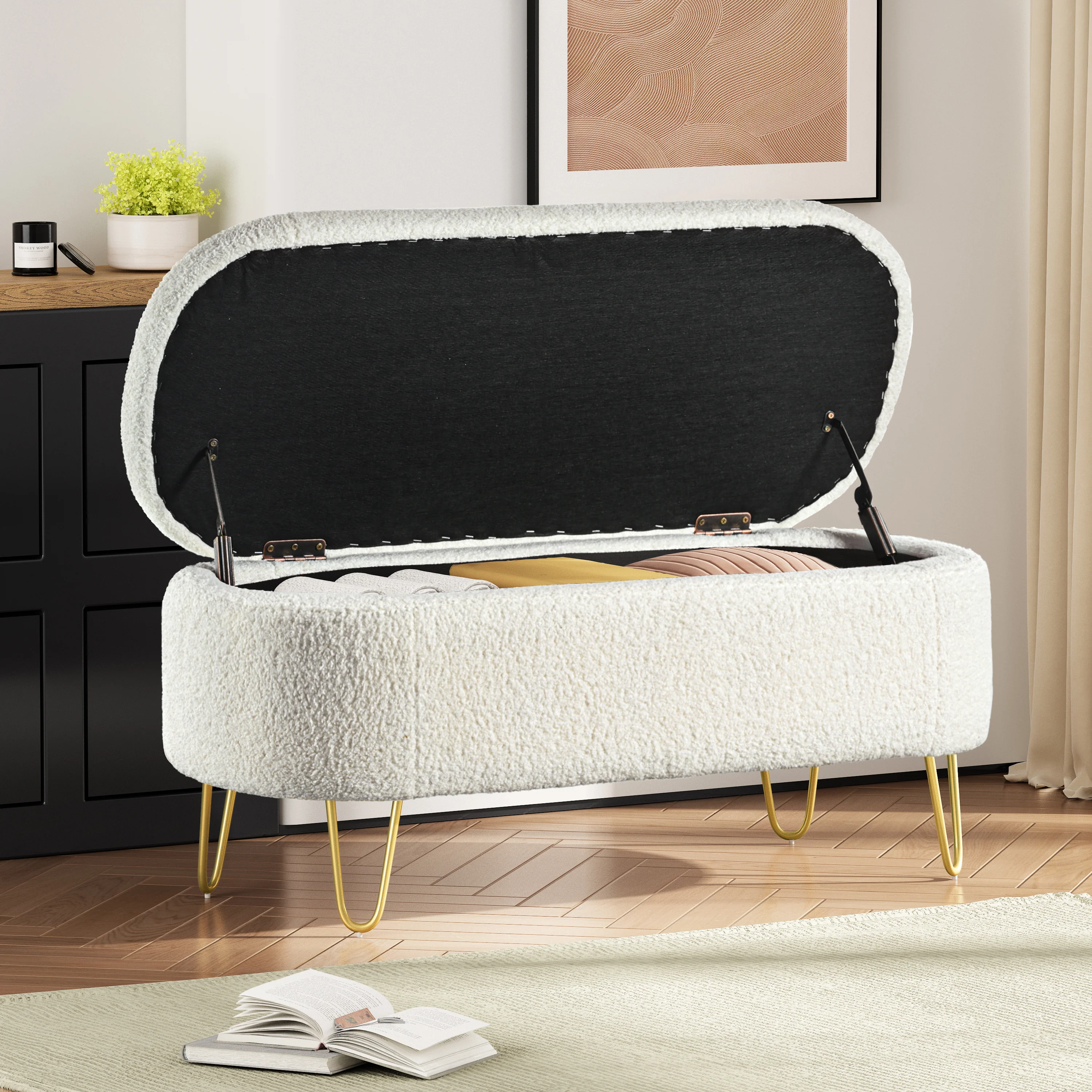 Rabiot Modern Fabirc Ottoman Bench - furnishings