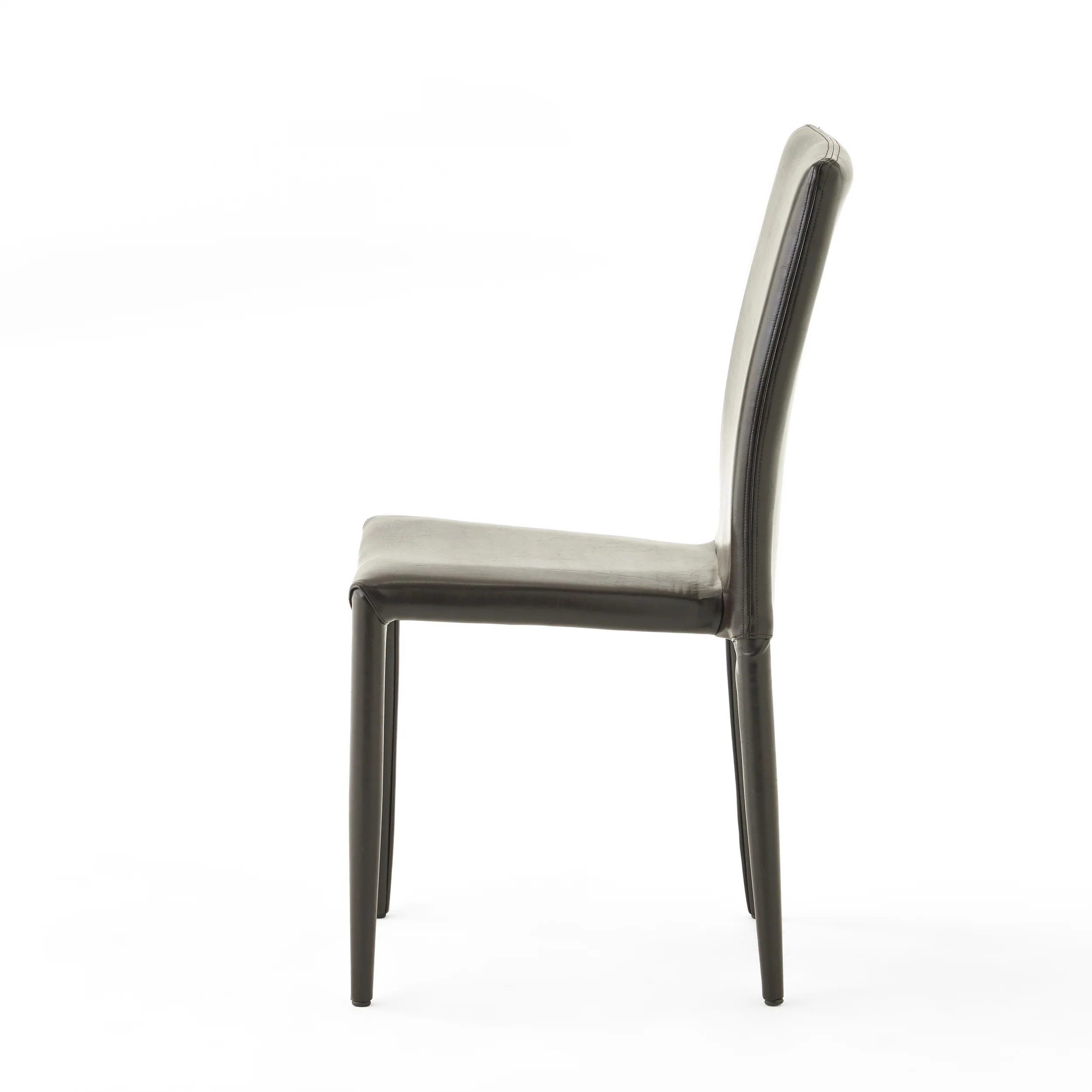 Pasiara Contemporary Brown Stacking Chairs (Set of 4) - furnishings