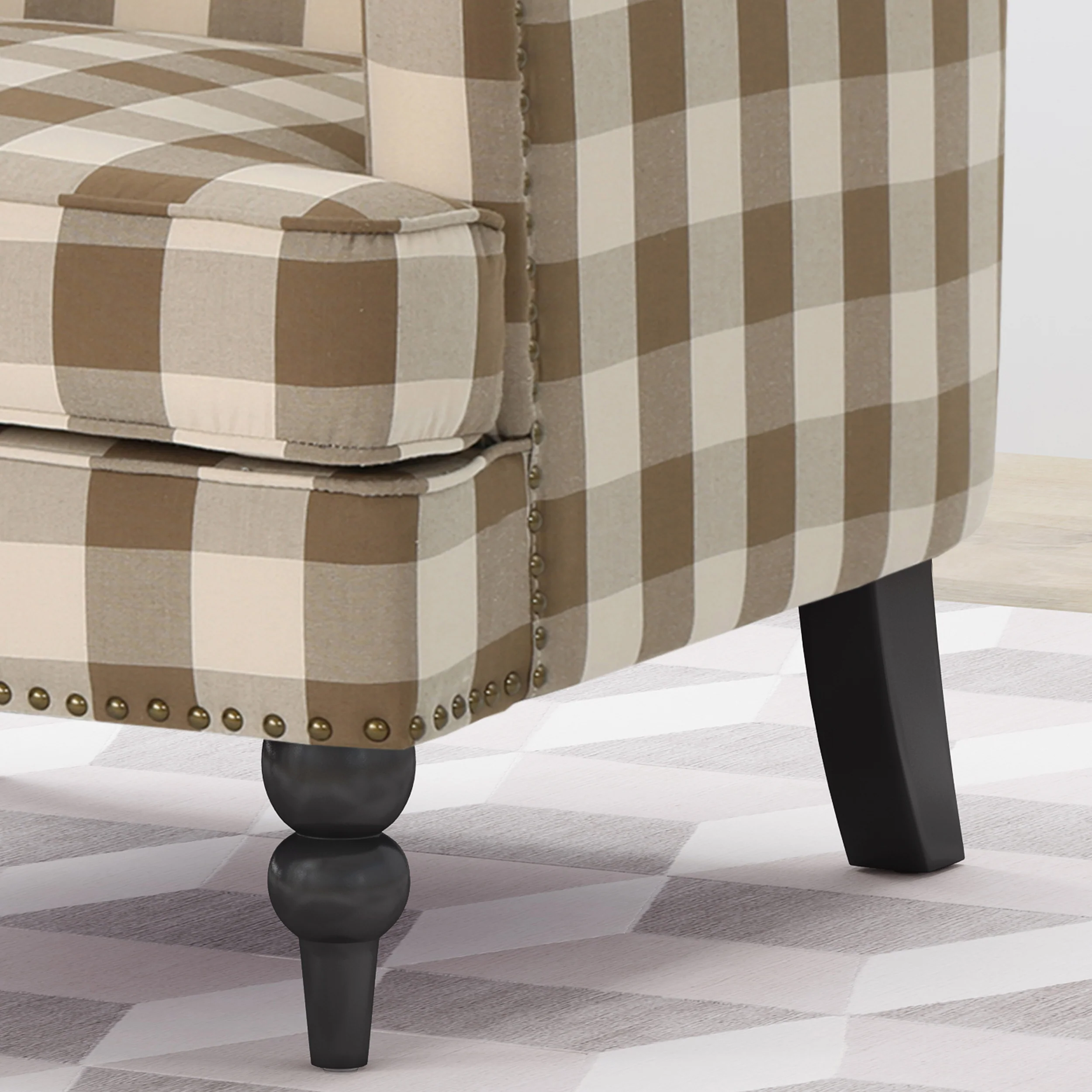 Eve Tufted Fabric Club Chair - furnishings