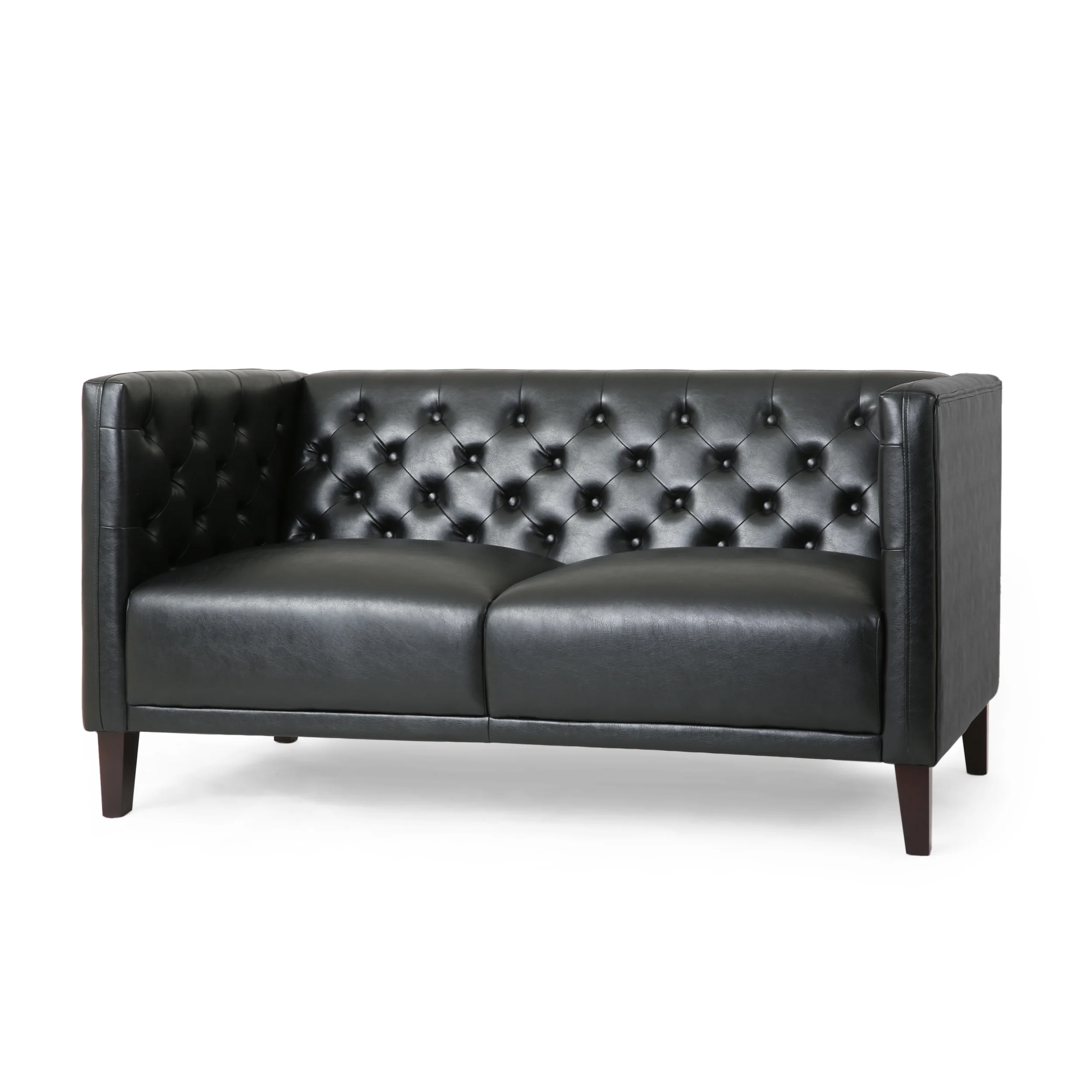 Drache Contemporary Upholstered Tufted Loveseat - furnishings