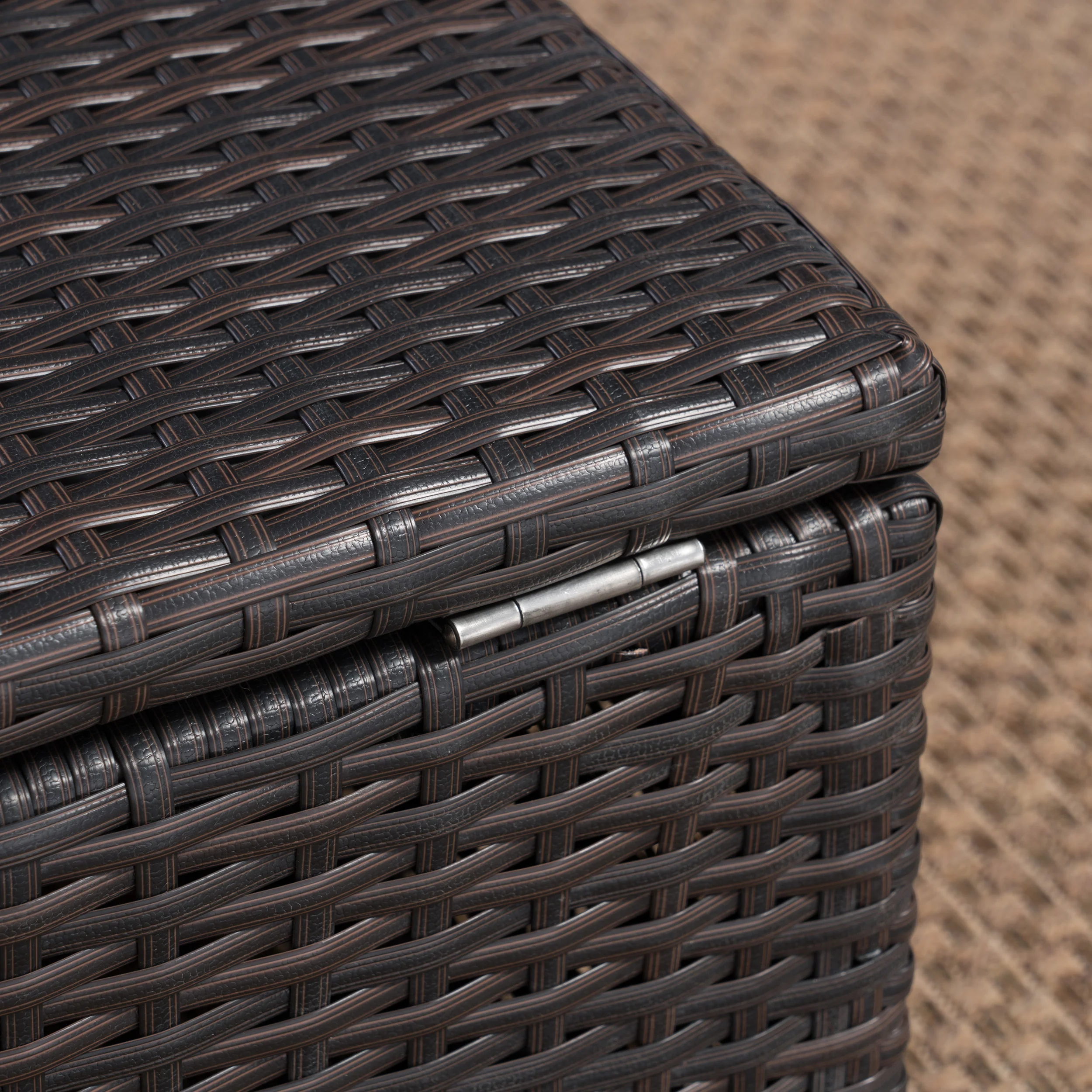 Tammy Rosa Outdoor 3 Seat Wicker Couch Set with  Storage Coffee Table - furnishings