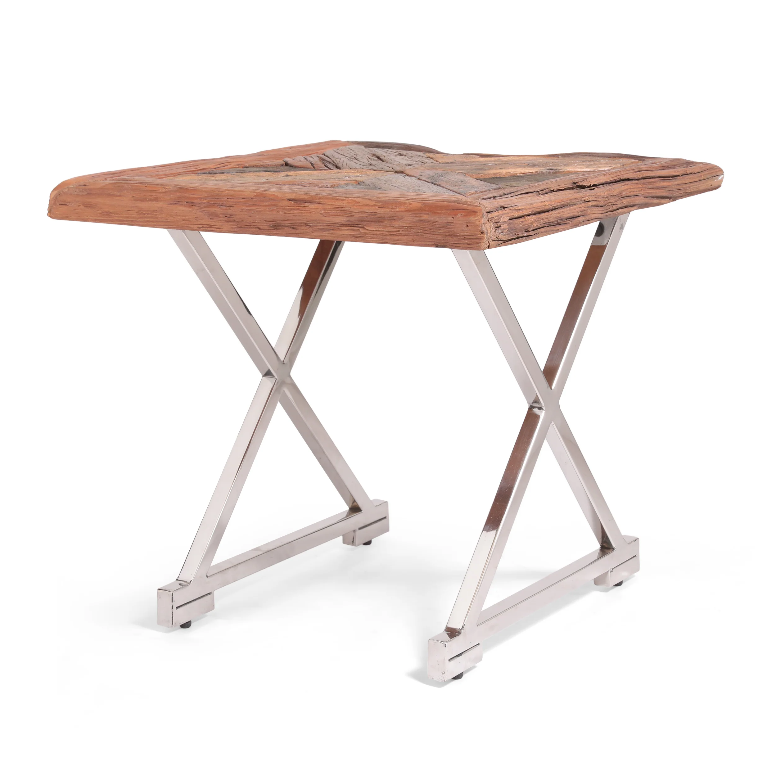 Pulaski Handcrafted Boho Wooden End Table - furnishings